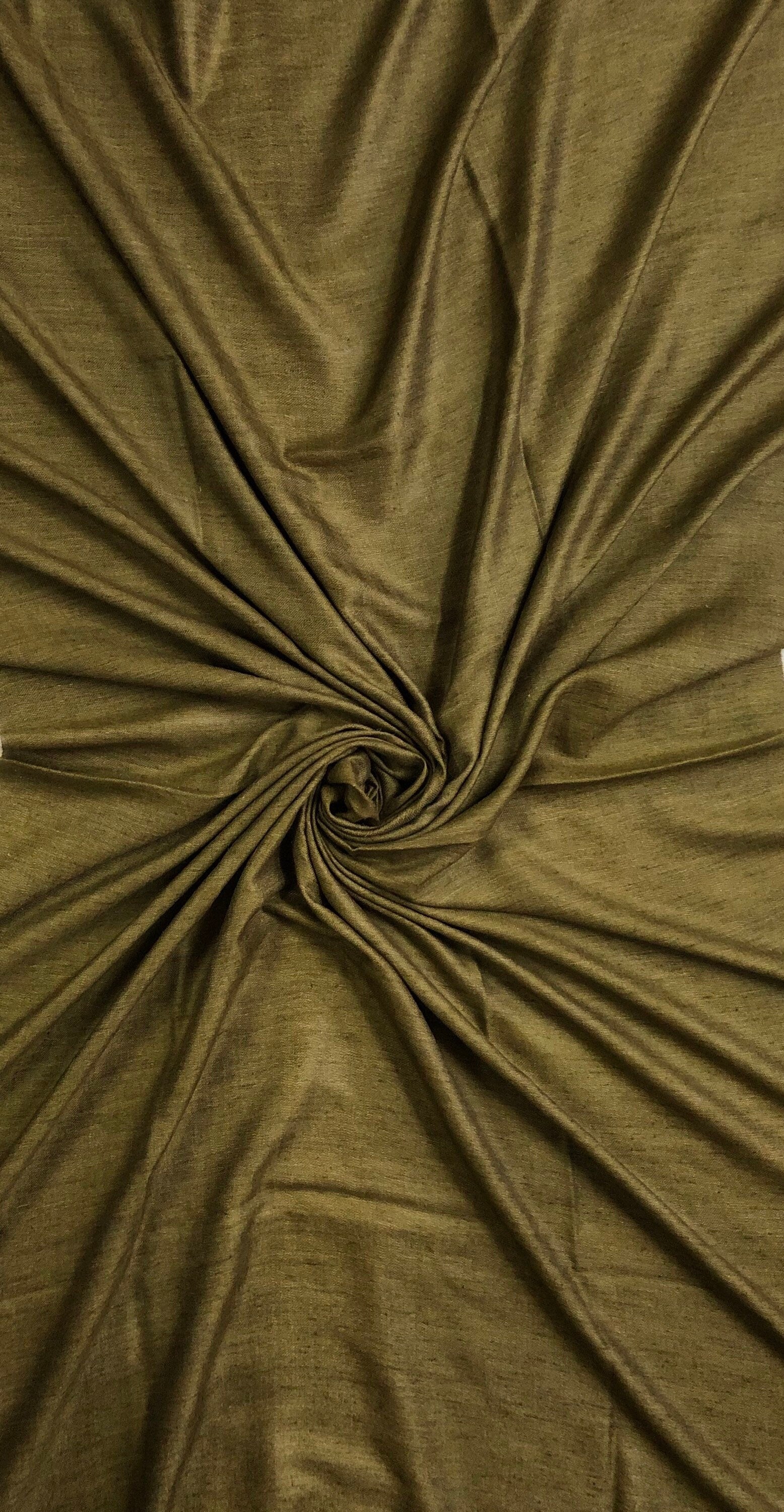 teacher gift Smoke Gray And Green Moss Reversible Hand Woven Ladakhi Cashmere Pashmina Shawl - Mehraj Crafts 