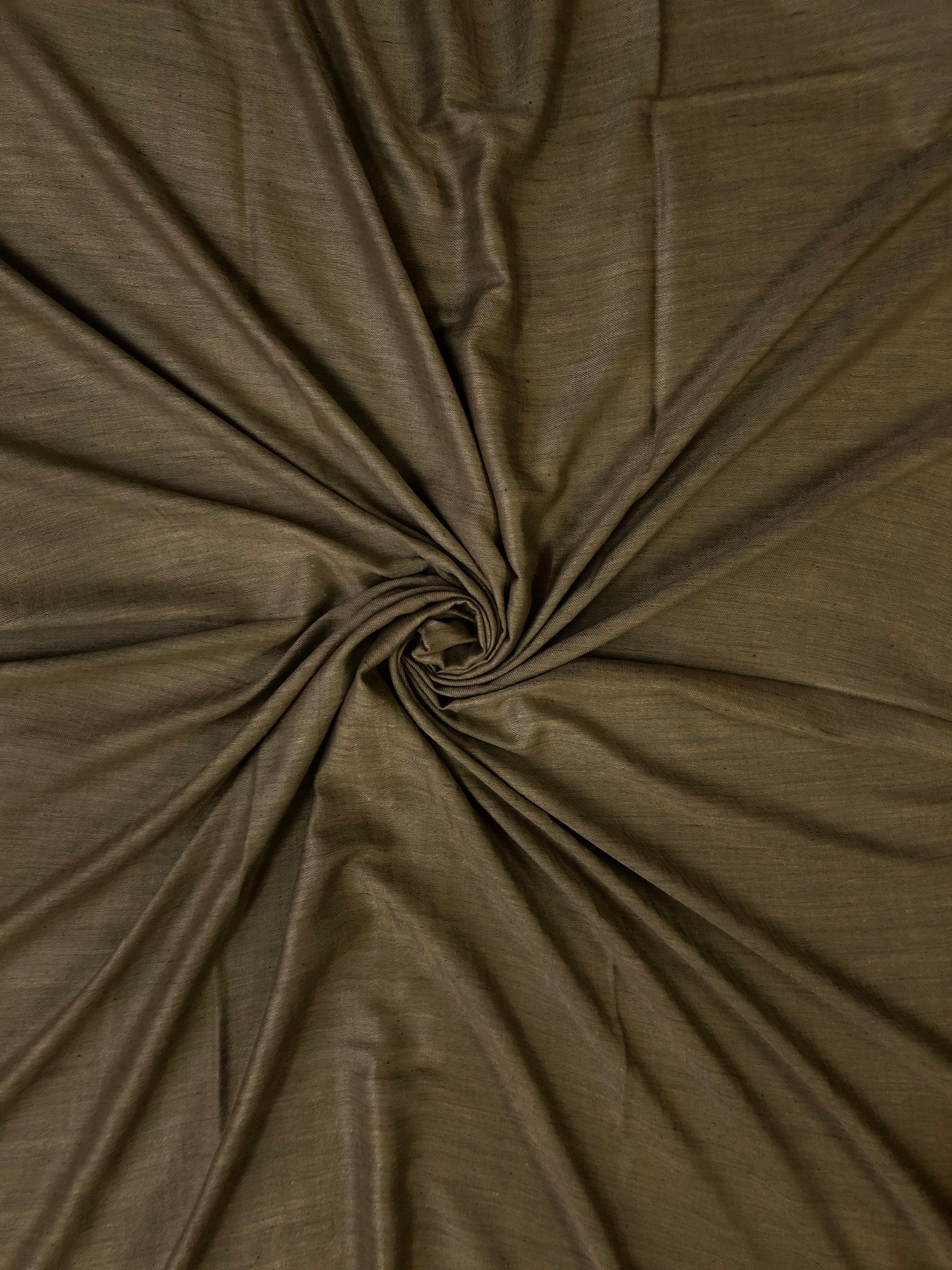 teacher gift Smoke Gray And Green Moss Reversible Hand Woven Ladakhi Cashmere Pashmina Shawl - Mehraj Crafts 