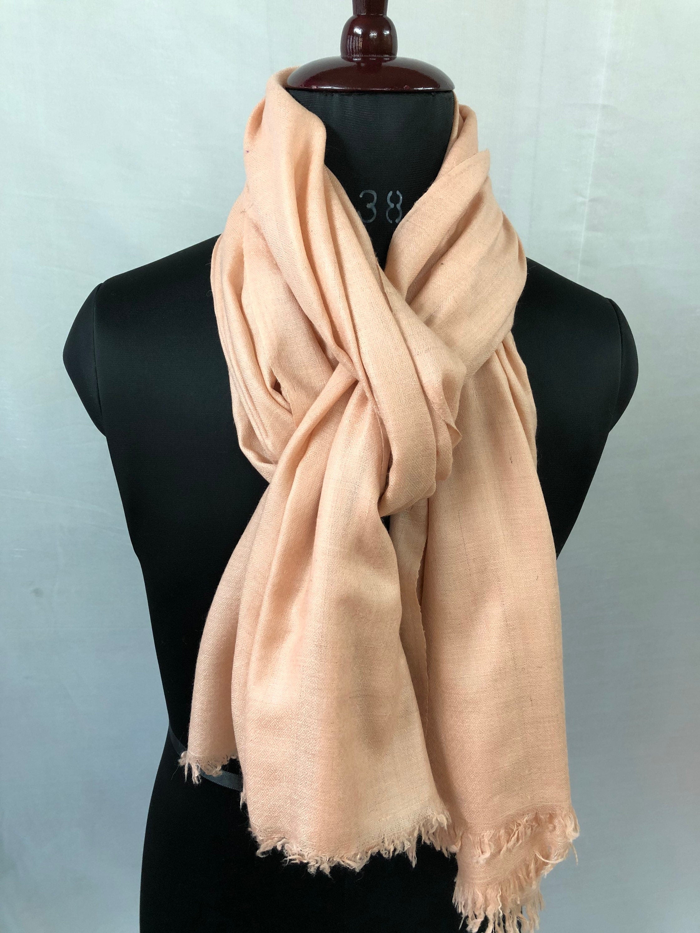 Handmade 100% Pure Ladakhi Hand Woven Cashmere Pashmina Stole Scarf Shawl Wrap - Mehraj Crafts 