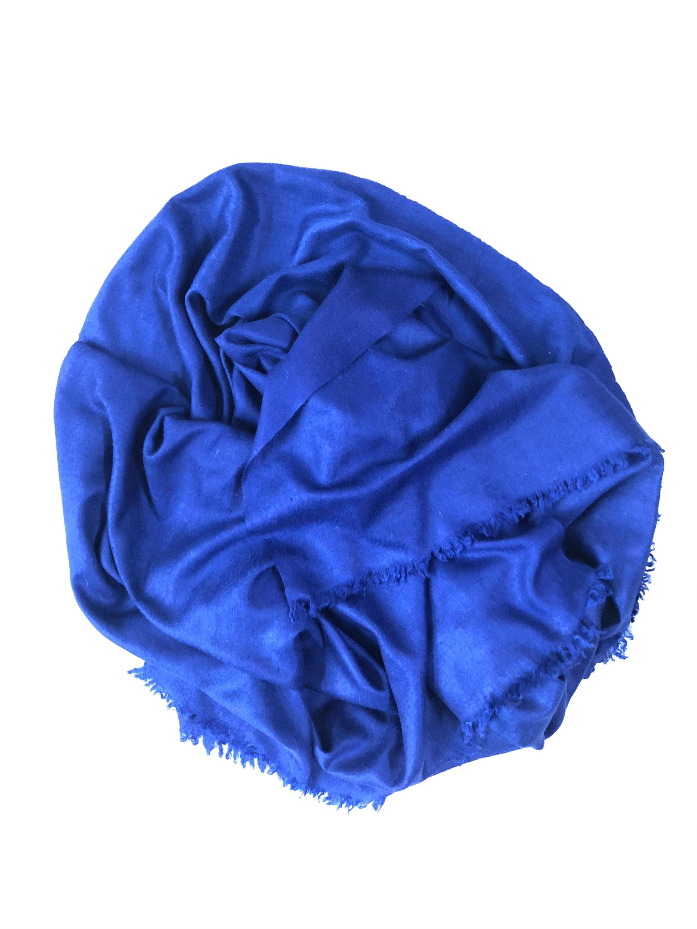 father of bride gift from daughter Dazzling Blue Cashmere Pashmina Scarf Muffler - Mehraj Crafts 