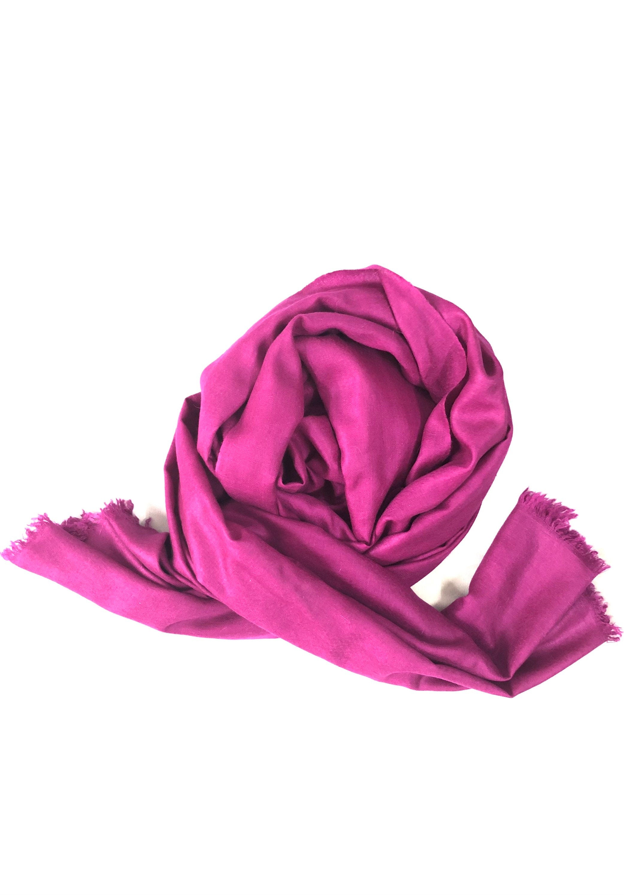 Pashmina christmas dayFestival Fuchsia Handmade Verified Cashmere Pashmina Scarf/Muffler/14X60 Inches
