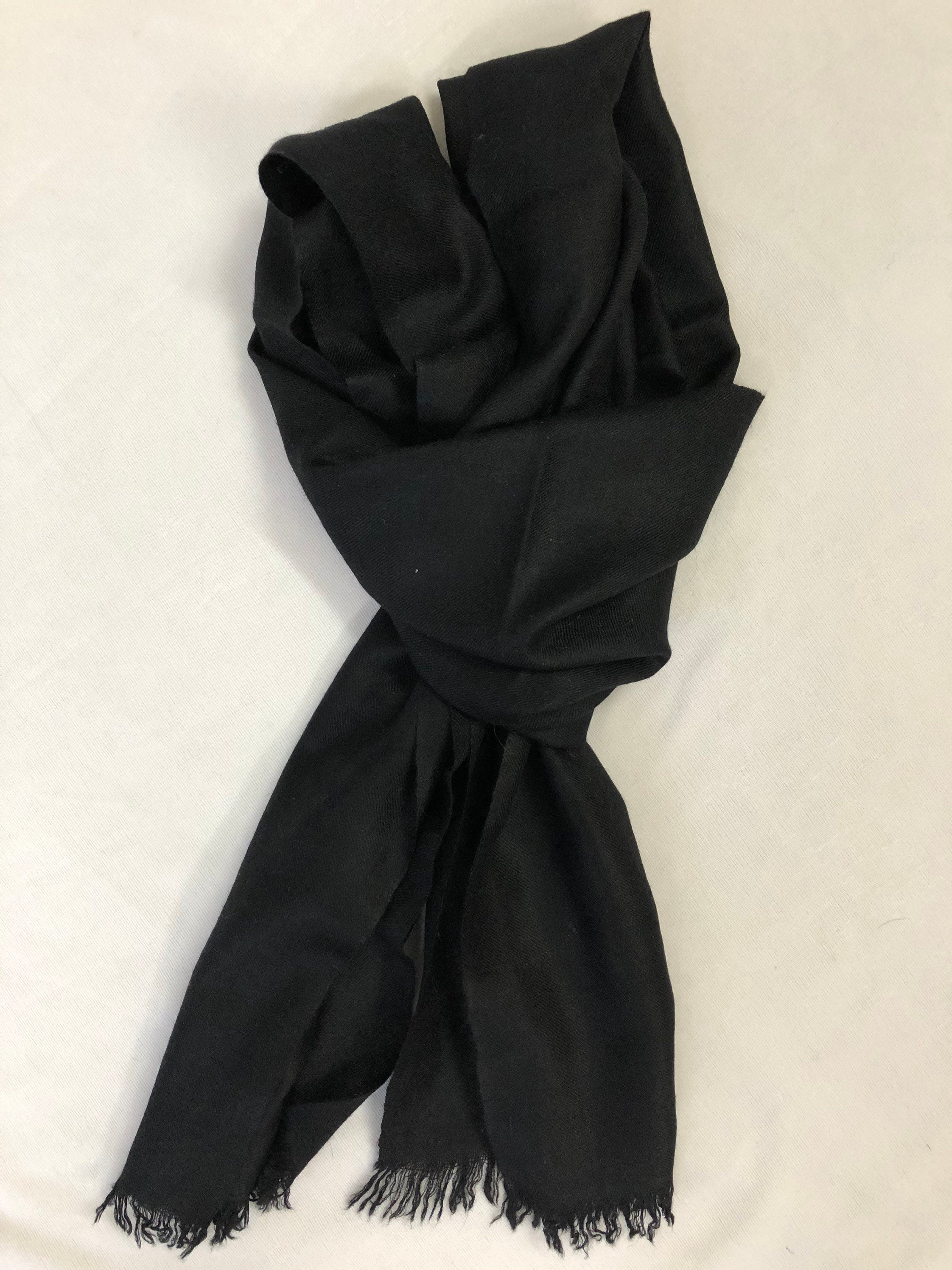 Pashmina christmas dayPirate Black Handwoven Real Cashmere Pashmina Scarf/Muffler/14X60 Inches