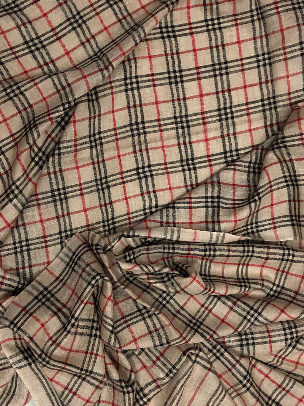 Handmade Gift Natural Plaid Handmade Genuine Cashmere Pashmina Stole Scarf - Mehraj Crafts 