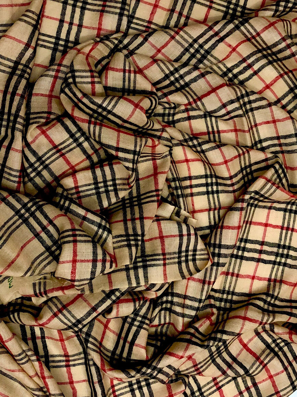 Handmade Gift Butterscotch Plaid Handmade Pure Cashmere Pashmina Stole Scarf - Mehraj Crafts 