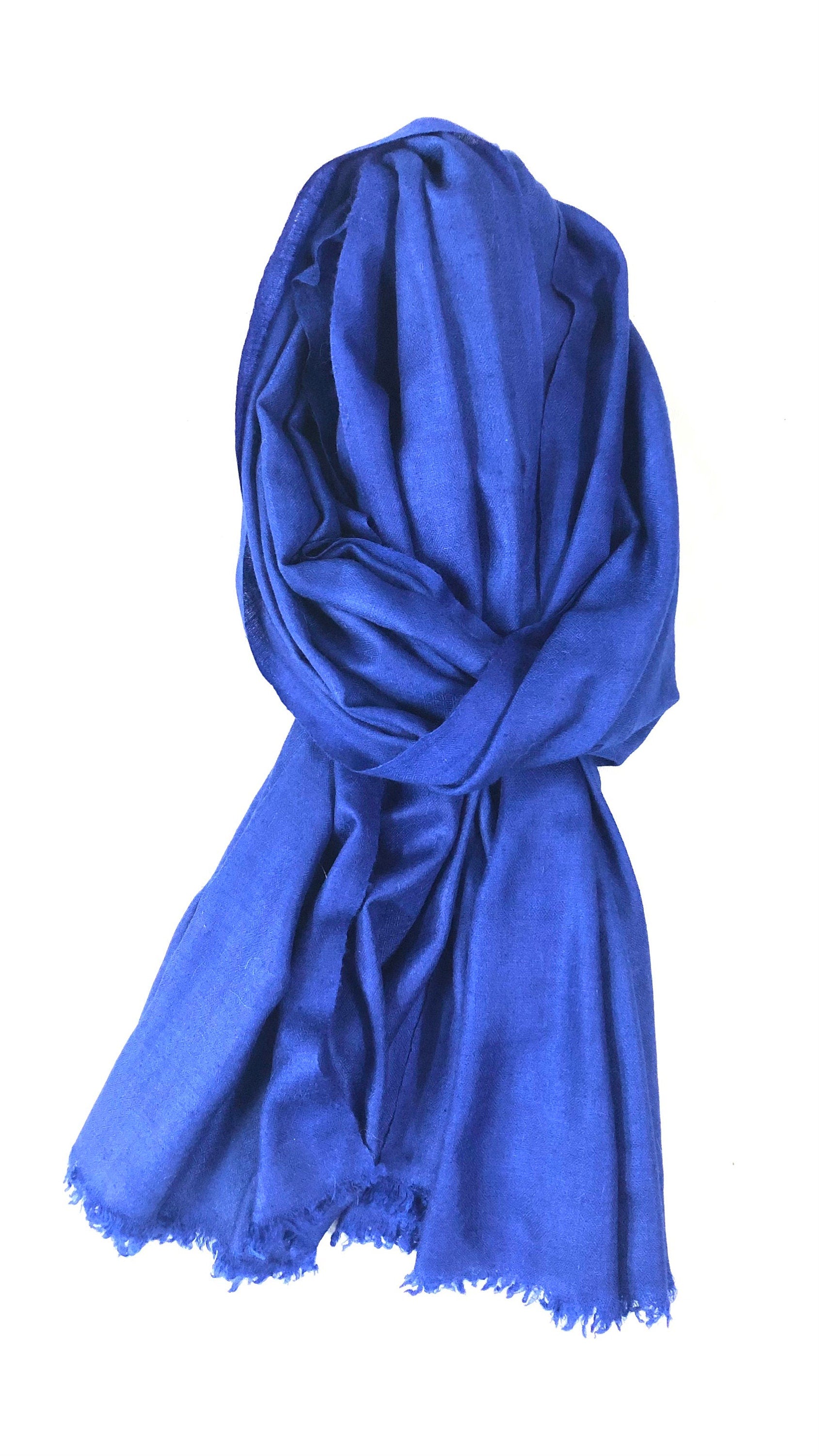 father of bride gift from daughter Dazzling Blue Cashmere Pashmina Scarf/Muffler/14X60 Inches