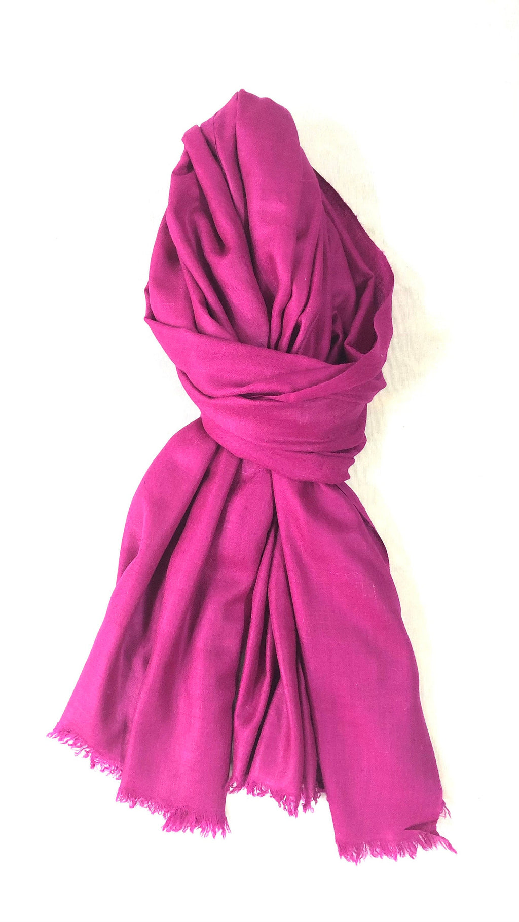 Pashmina christmas dayFestival Fuchsia Handmade Verified Cashmere Pashmina Scarf/Muffler/14X60 Inches