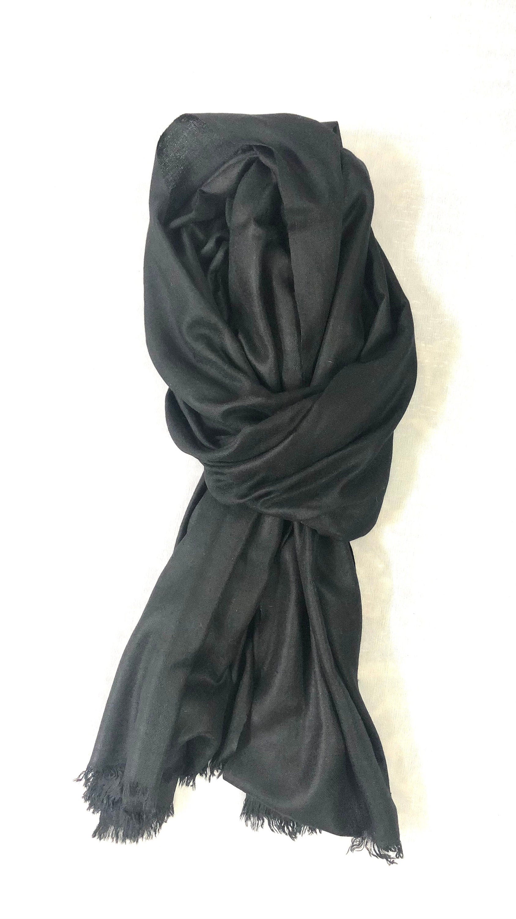Pashmina christmas dayPirate Black Handwoven Real Cashmere Pashmina Scarf/Muffler/14X60 Inches