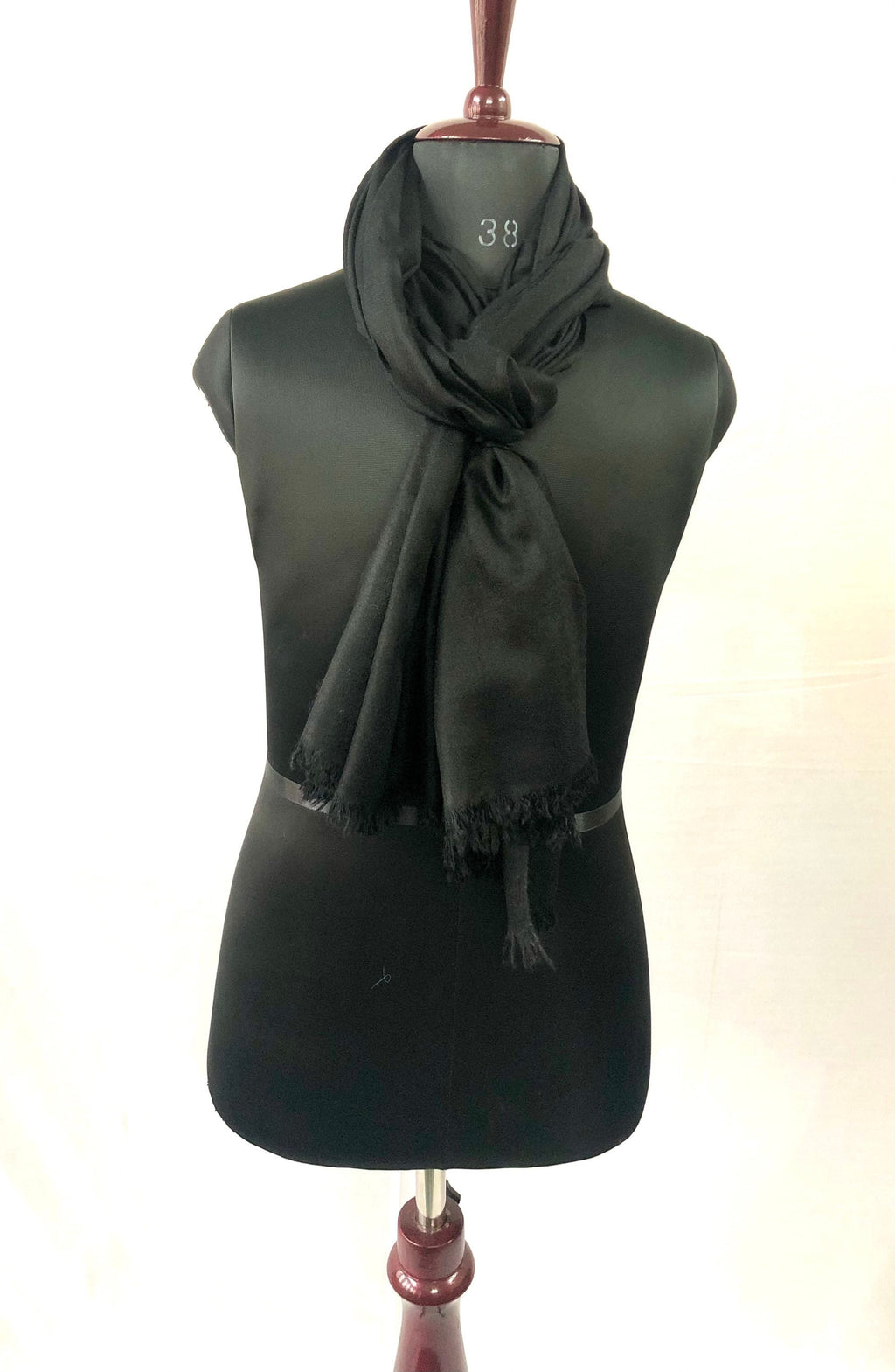 Pashmina christmas dayPirate Black Handwoven Real Cashmere Pashmina Scarf/Muffler/14X60 Inches