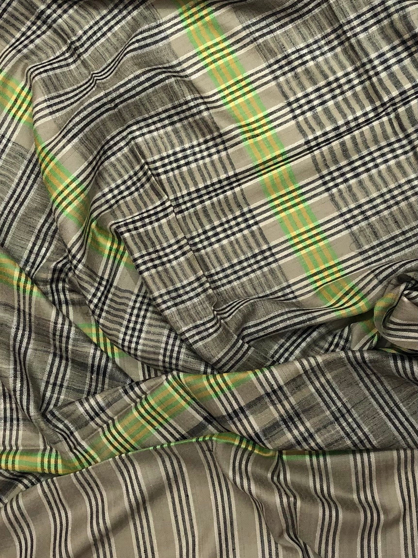 Handmade father of bride gift from daughter Classic Tartan Handmade Real Cashmere Pashmina Stole Scarf - Mehraj Crafts 