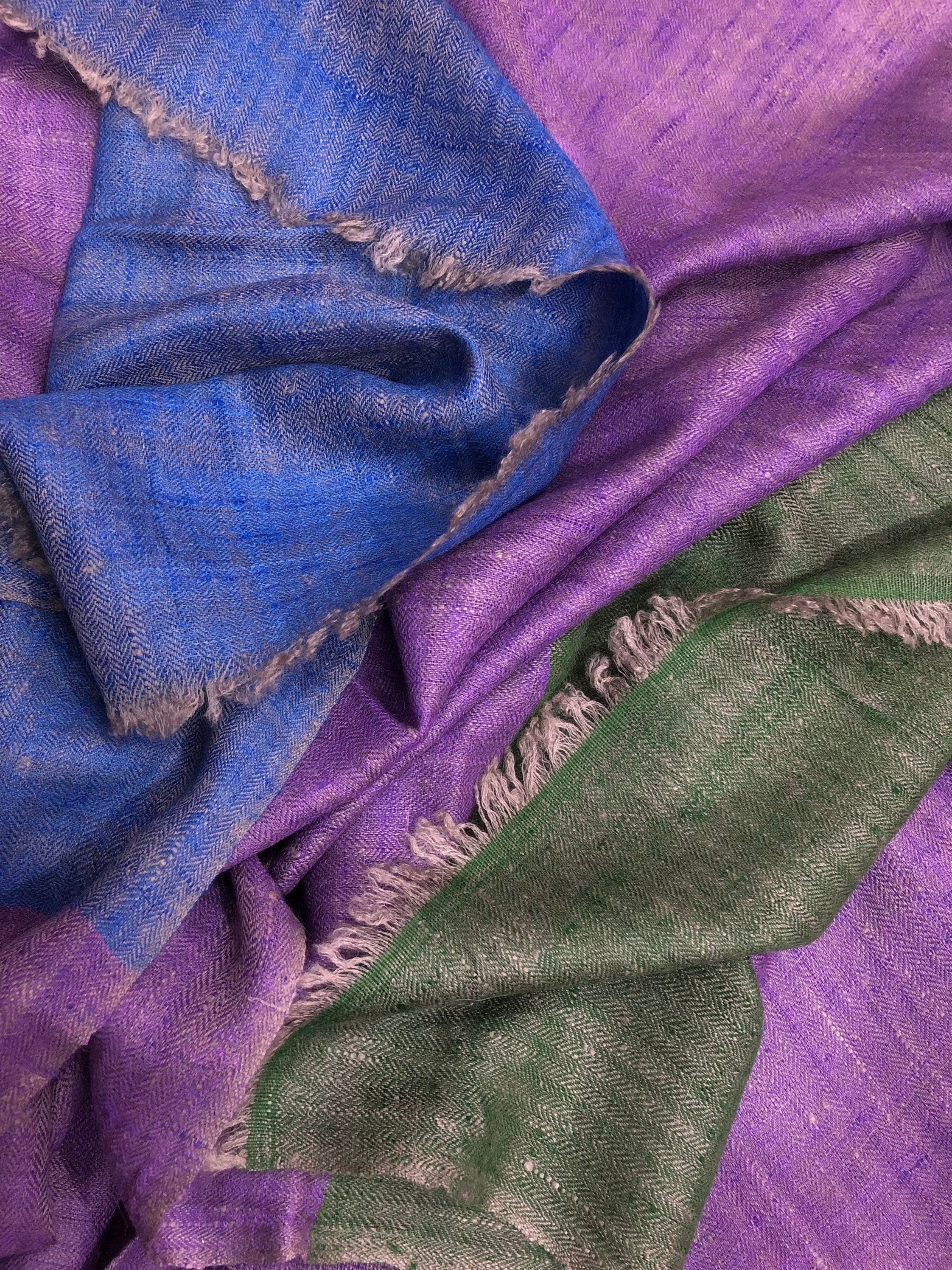 Handmade Ladakhi Cashmere Pashmina Stole: Herringbone Scarf