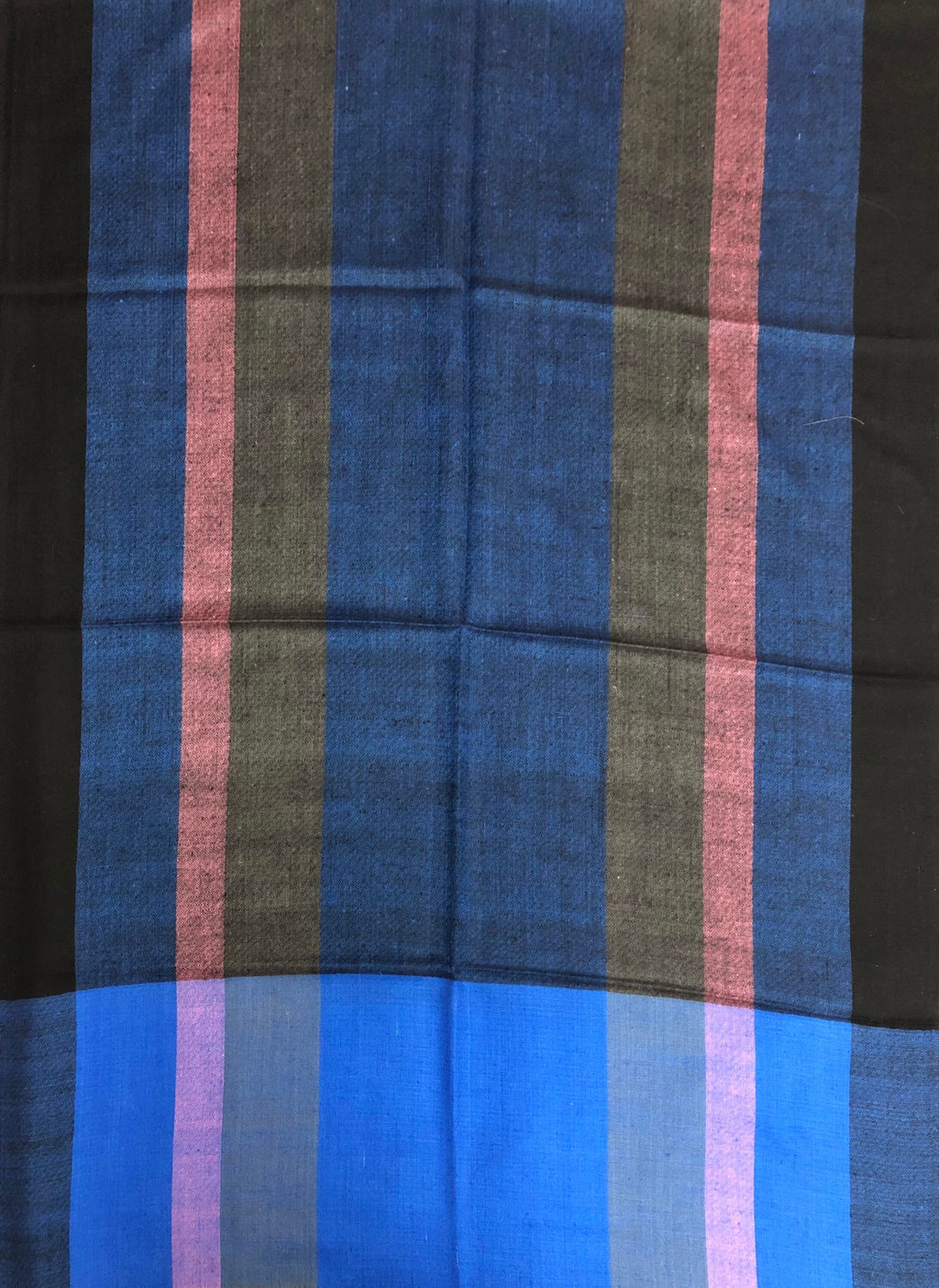 Bengal Multicoloured Stripes Handmade Real Cashmere Pashmina Stole Scarf - Mehraj Crafts 