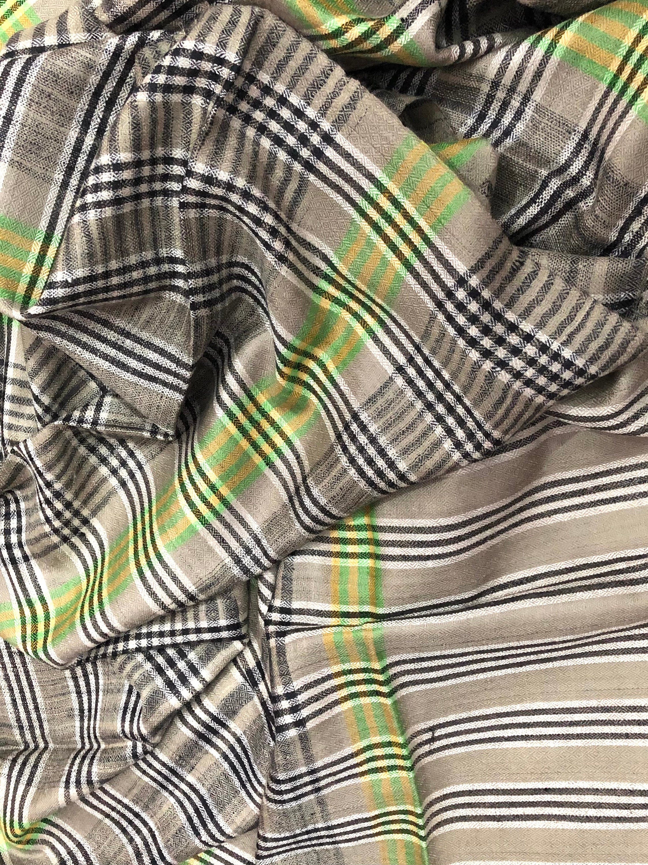 Handmade father of bride gift from daughter Classic Tartan Handmade Real Cashmere Pashmina Stole Scarf - Mehraj Crafts 