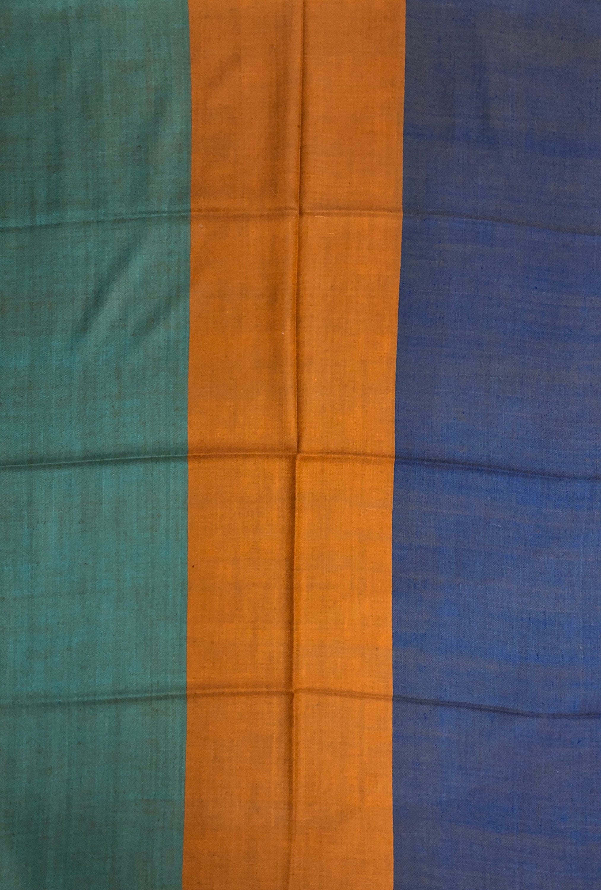 Cashmere Scarf Exquisite Tricolour Handmade Pure Cashmere Pashmina Stole Scarf - Mehraj Crafts 