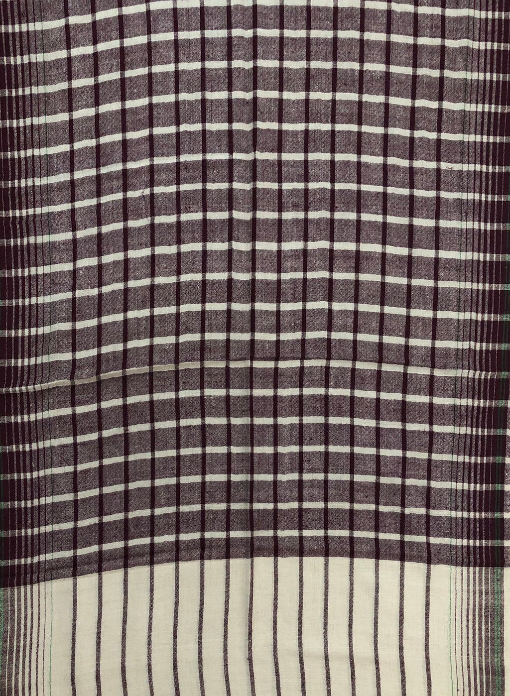 Cashmere Scarf Hot Chocolate Checkered Handmade Real Cashmere Pashmina Stole Scarf - Mehraj Crafts 