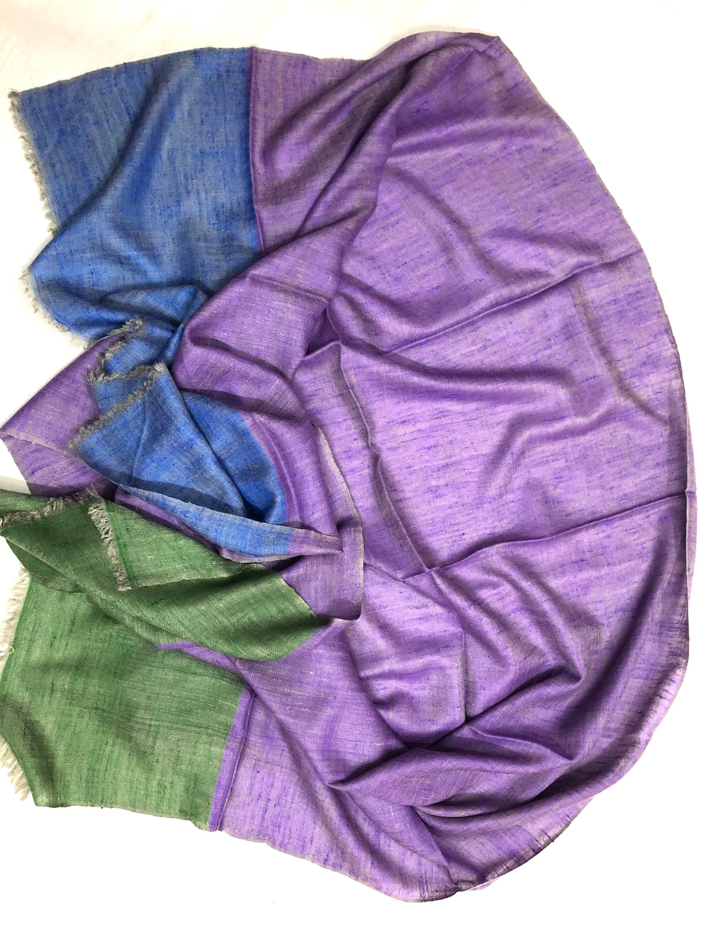 Handmade Ladakhi Cashmere Pashmina Stole: Herringbone Scarf