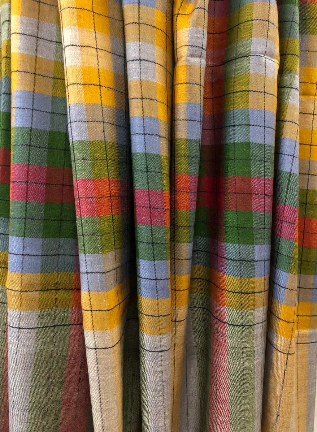 Handmade Multicoloured Plaid Check Handmade Real Cashmere Pashmina Shawl - Mehraj Crafts 