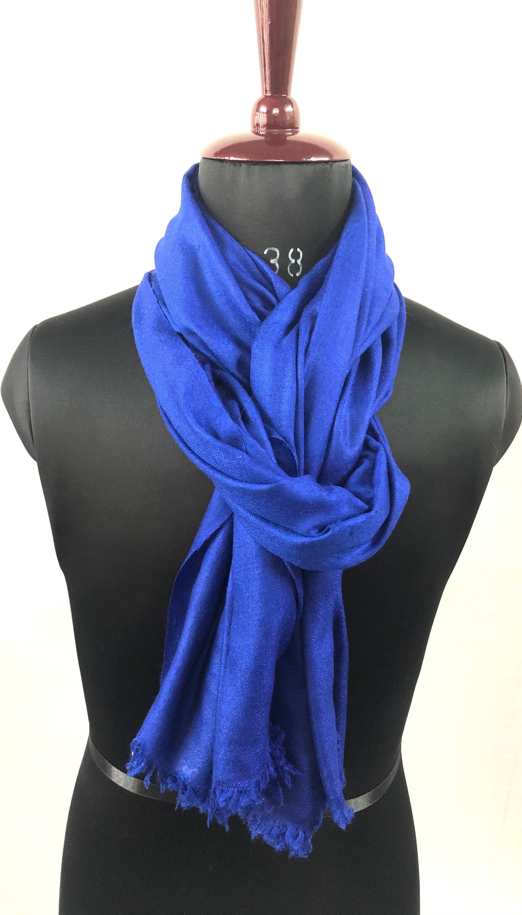 Dazzling Blue Handmade Genuine Cashmere Pashmina Stole/Shawl/Scarf/ 70*200 cm