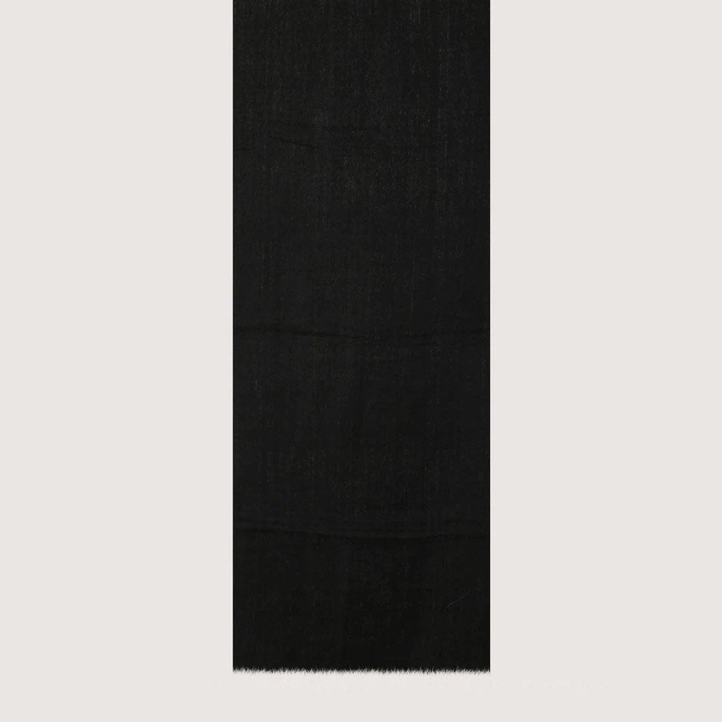 Black Praiseworthy Handmade Real Cashmere Pashmina Stole Scarf Shawl - Mehraj Crafts 