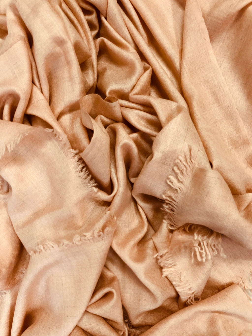 Handmade Peach Cashmere Pashmina Scarf: Soft Woven Stole (70x200 cm)