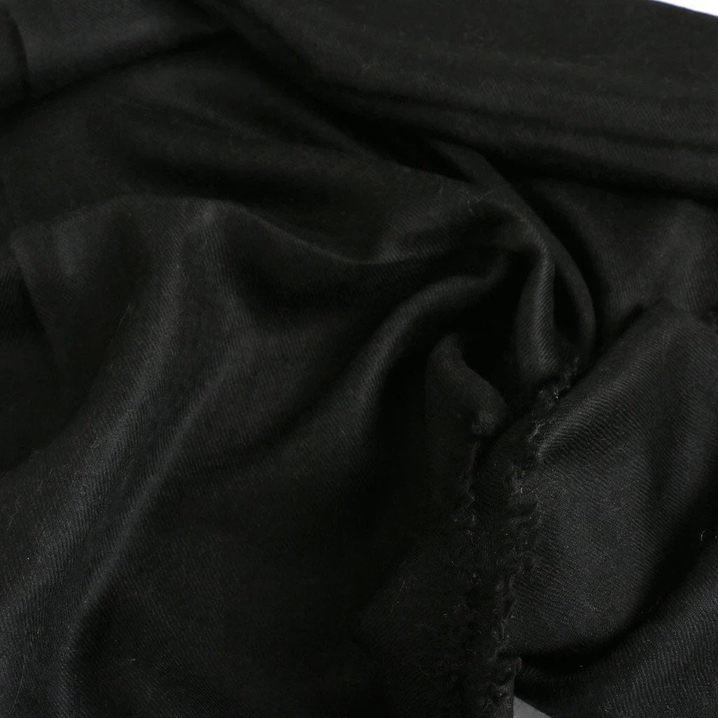 Black Praiseworthy Handmade Real Cashmere Pashmina Stole Scarf Shawl - Mehraj Crafts 