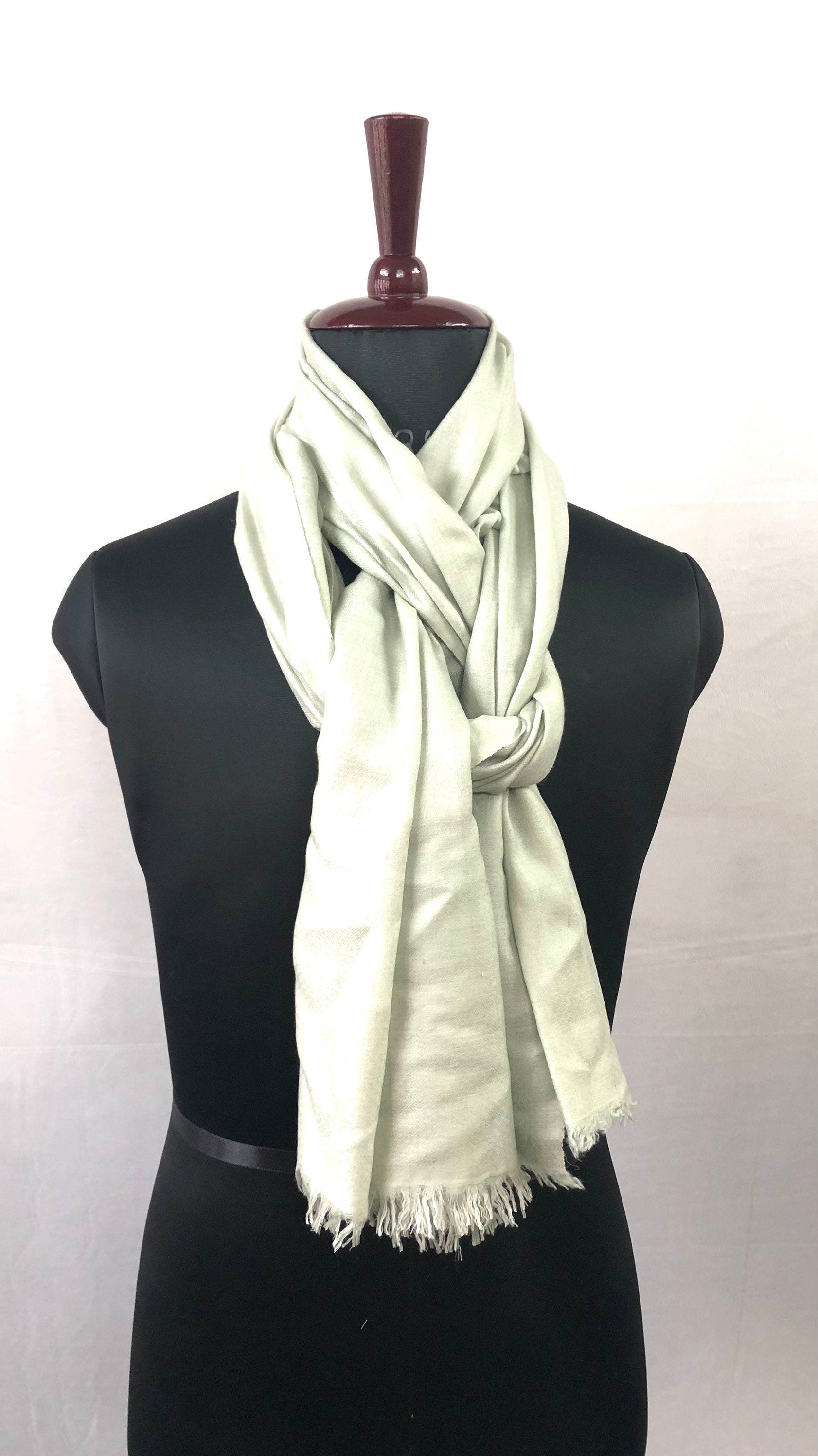 Pashmina cyber monday Asparagus Green Handmade Real Cashmere Pashmina Stole Scarf Shawl - Mehraj Crafts 