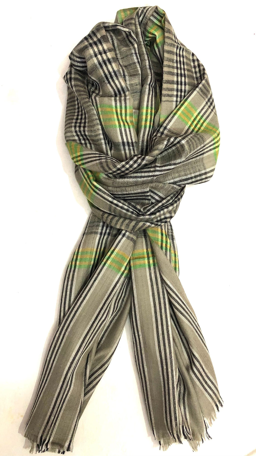 Handmade father of bride gift from daughter Classic Tartan Handmade Real Cashmere Pashmina Stole Scarf - Mehraj Crafts 