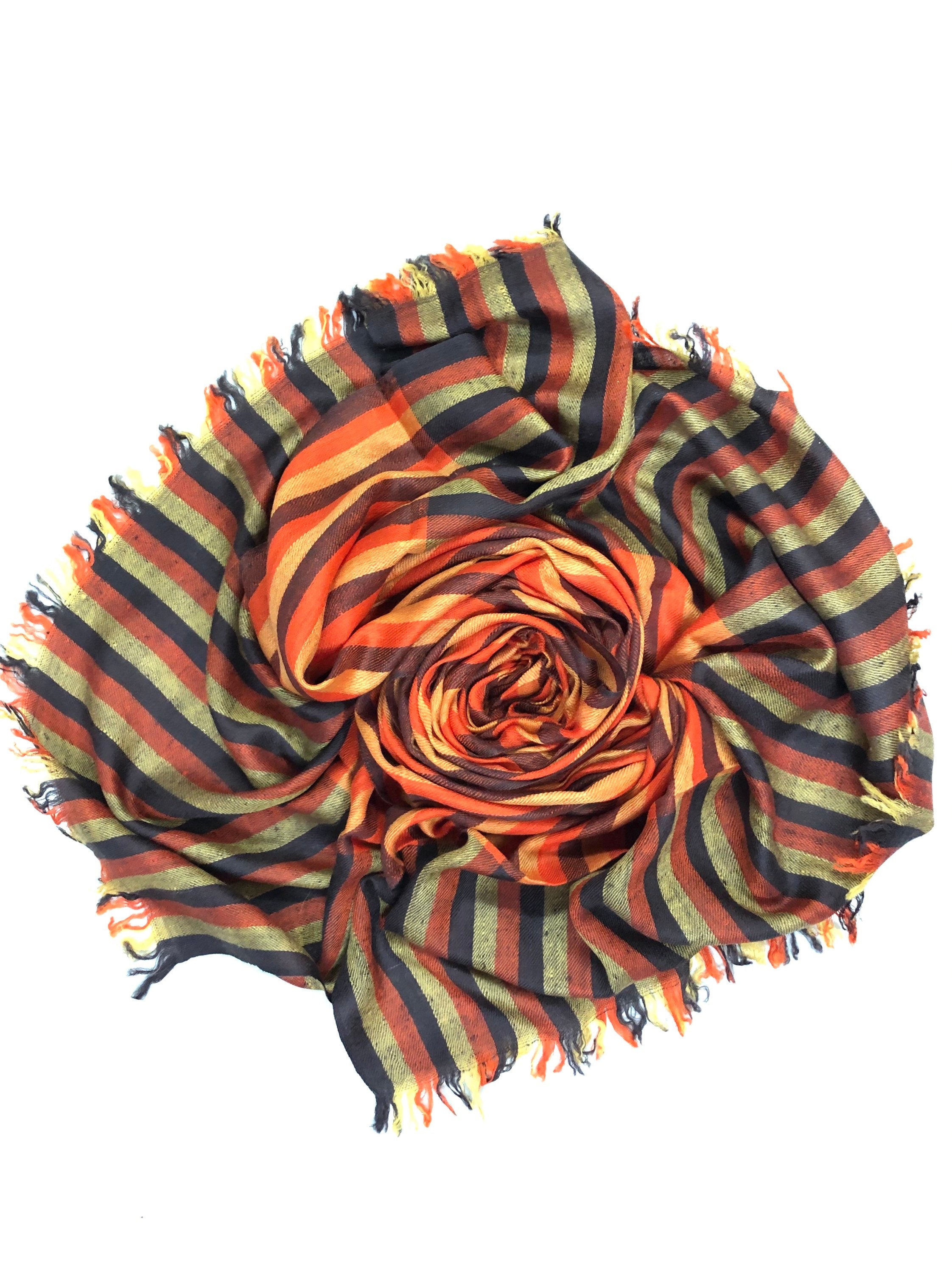 Gift father Bengal Stripes Handwoven Real Cashmere Pashmina Stole/Scarf/70*200 cm