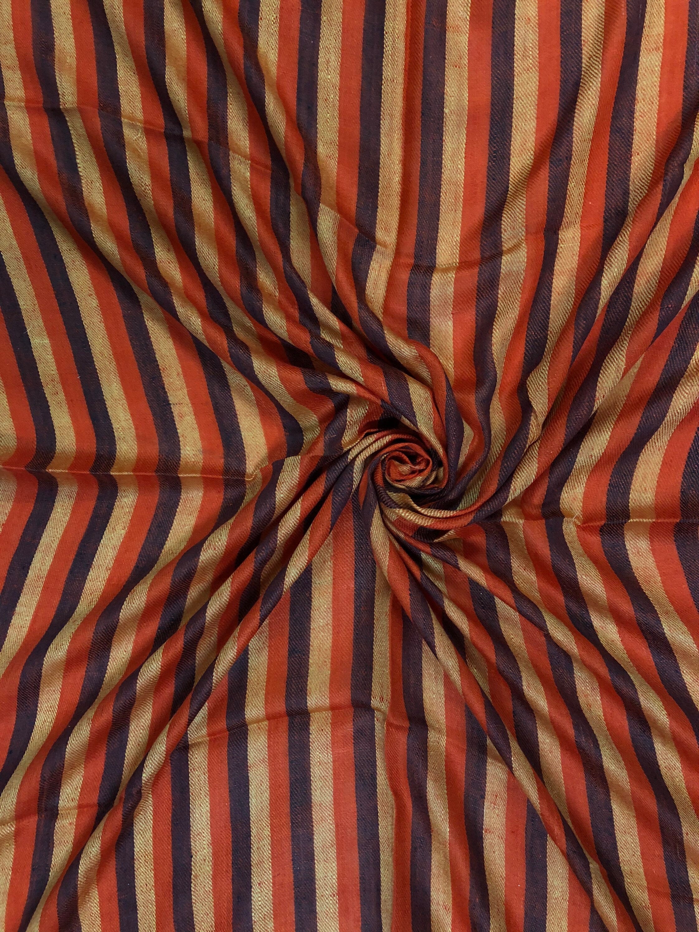 Gift father Bengal Stripes Handwoven Real Cashmere Pashmina Stole Scarf - Mehraj Crafts 