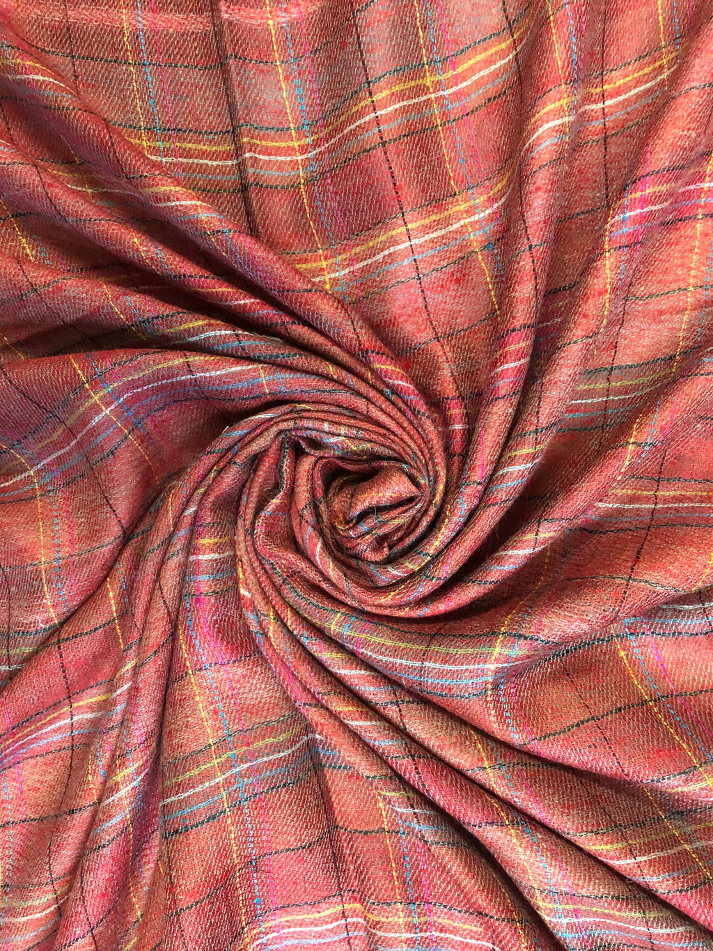Handmade Royal Stewart Cashmere Pashmina Scarf: Reversible Striped Stole