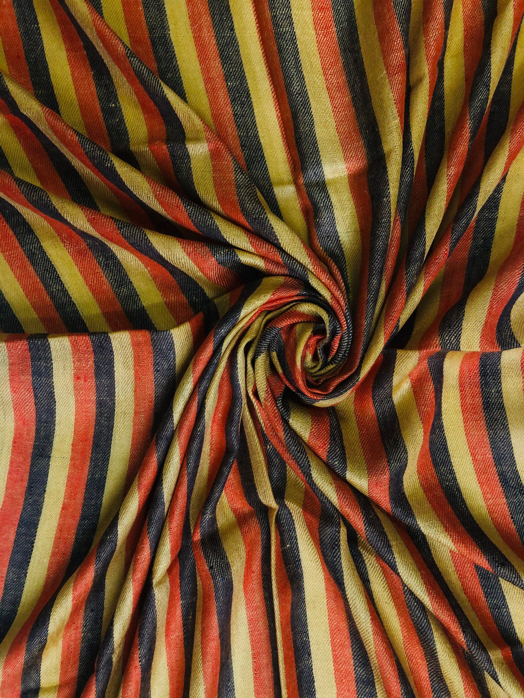 Gold Fusion Bengal Stripes Handwoven Real Cashmere Pashmina Stole Scarf - Mehraj Crafts 