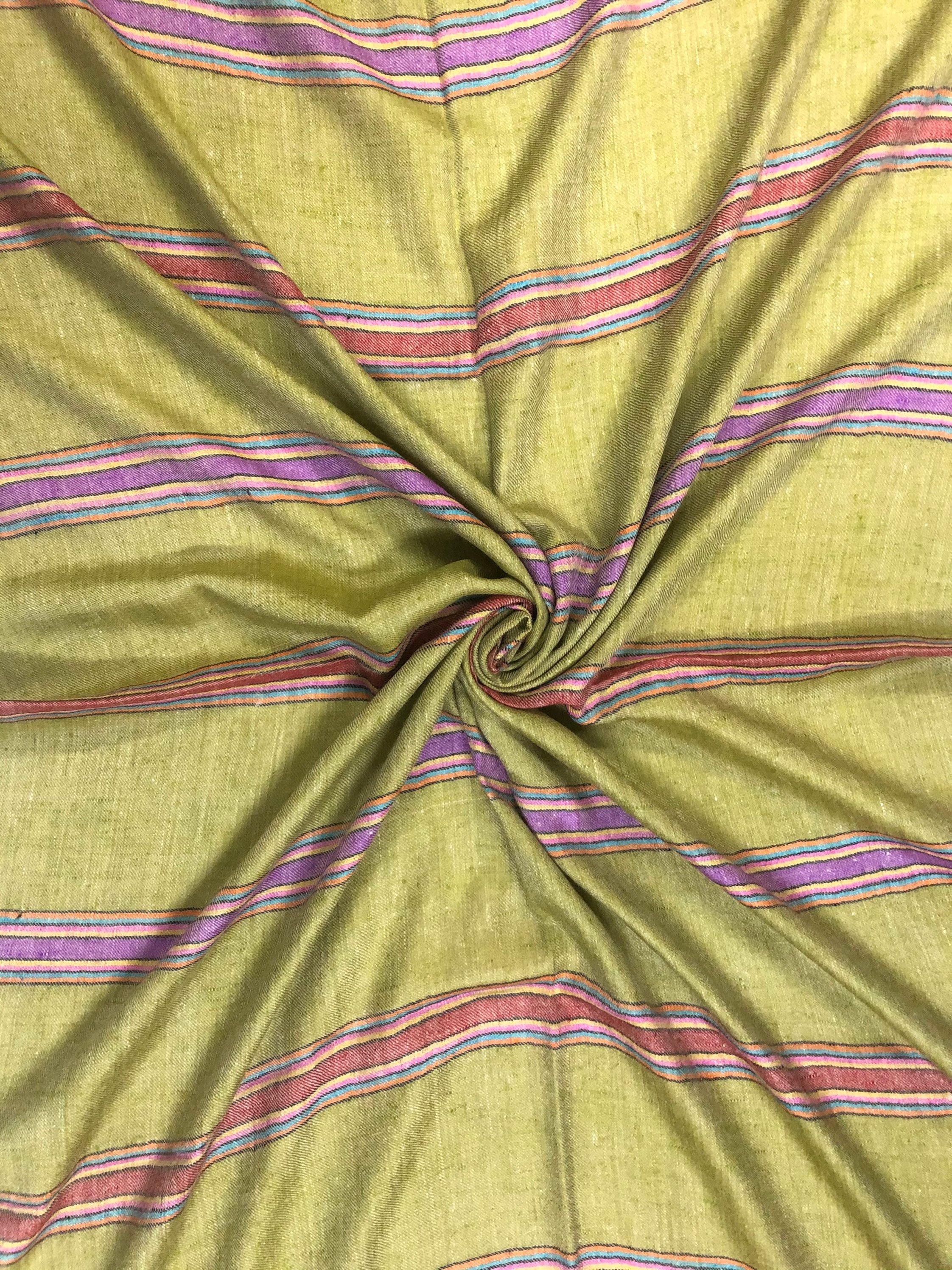 Gift father Oasis Cabana Stripes Handmade Real Cashmere Pashmina Stole Scarf - Mehraj Crafts 