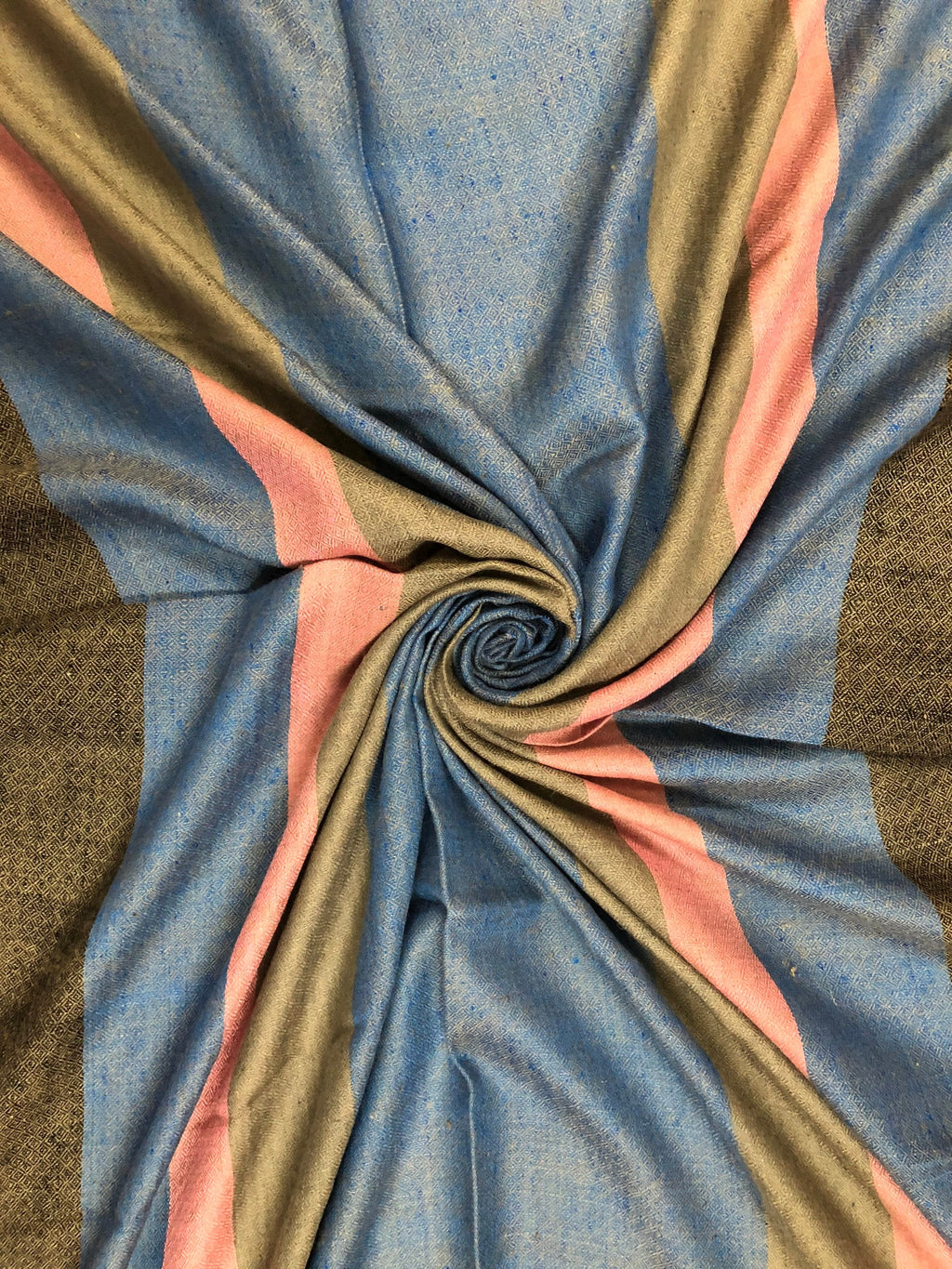 Gift father Chevron Stripes Handwoven Real Cashmere Pashmina Stole Scarf - Mehraj Crafts 