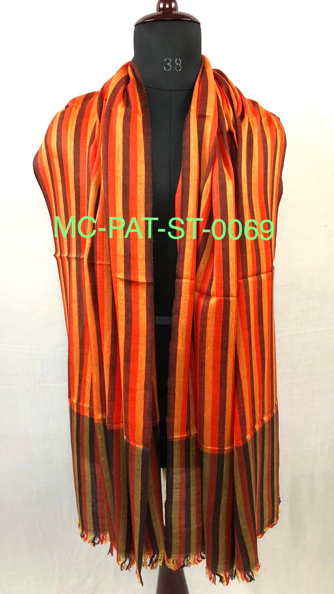 Gift father Bengal Stripes Handwoven Real Cashmere Pashmina Stole Scarf - Mehraj Crafts 