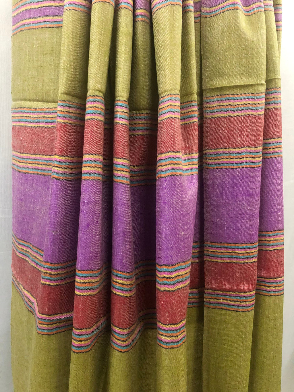 Gift father Oasis Cabana Stripes Handmade Real Cashmere Pashmina Stole Scarf - Mehraj Crafts 