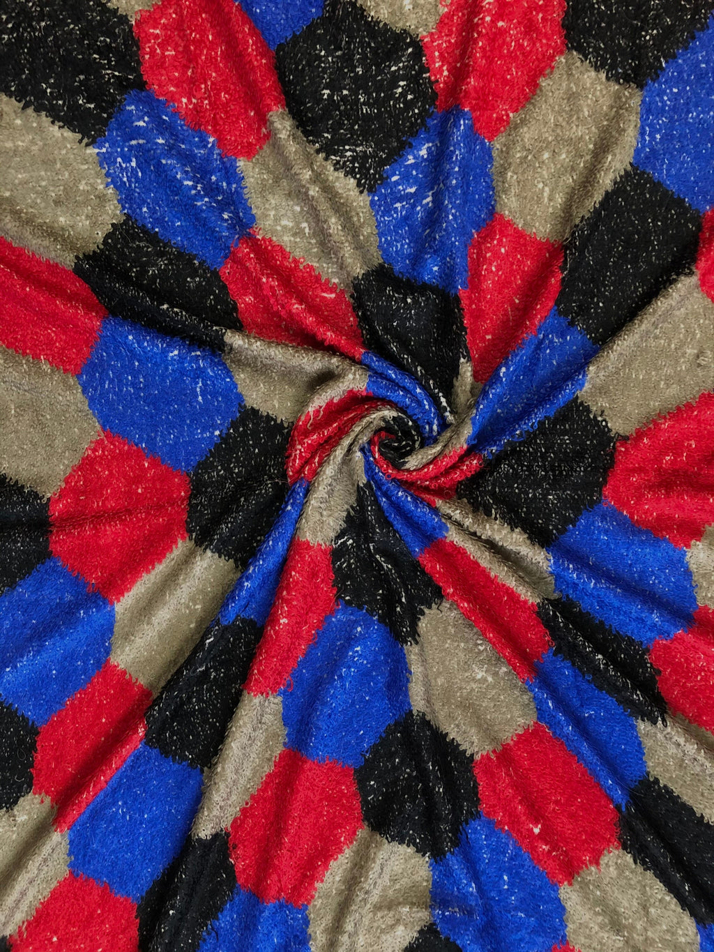 Handmade Simple Hexagon Geometric Design Handwoven Towel Weave Real Ladakhi Cashmere Pashmina Wrap Shawl - Mehraj Crafts 