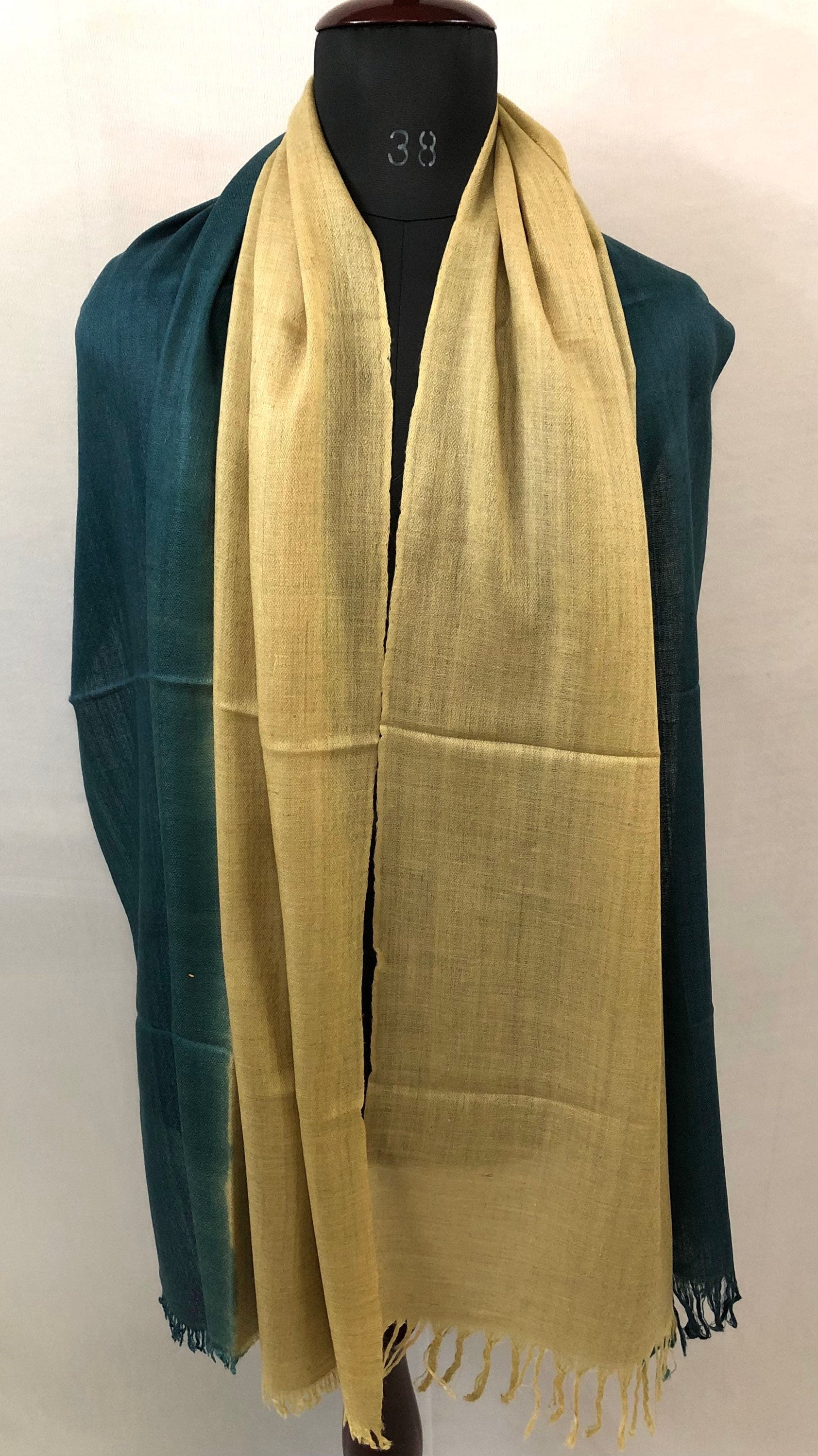 Cocoon and Tapestry Ombré Dyed Handwoven Real Cashmere Pashmina Stole/Scarf/70*200 cm
