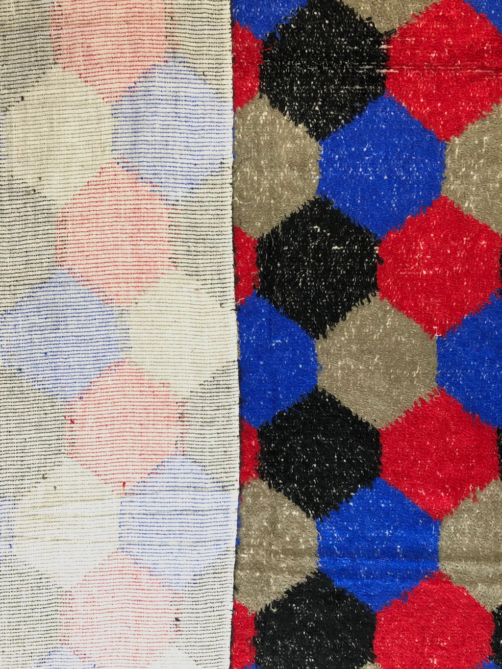 Handmade Simple Hexagon Geometric Design Handwoven Towel Weave Real Ladakhi Cashmere Pashmina Wrap Shawl - Mehraj Crafts 