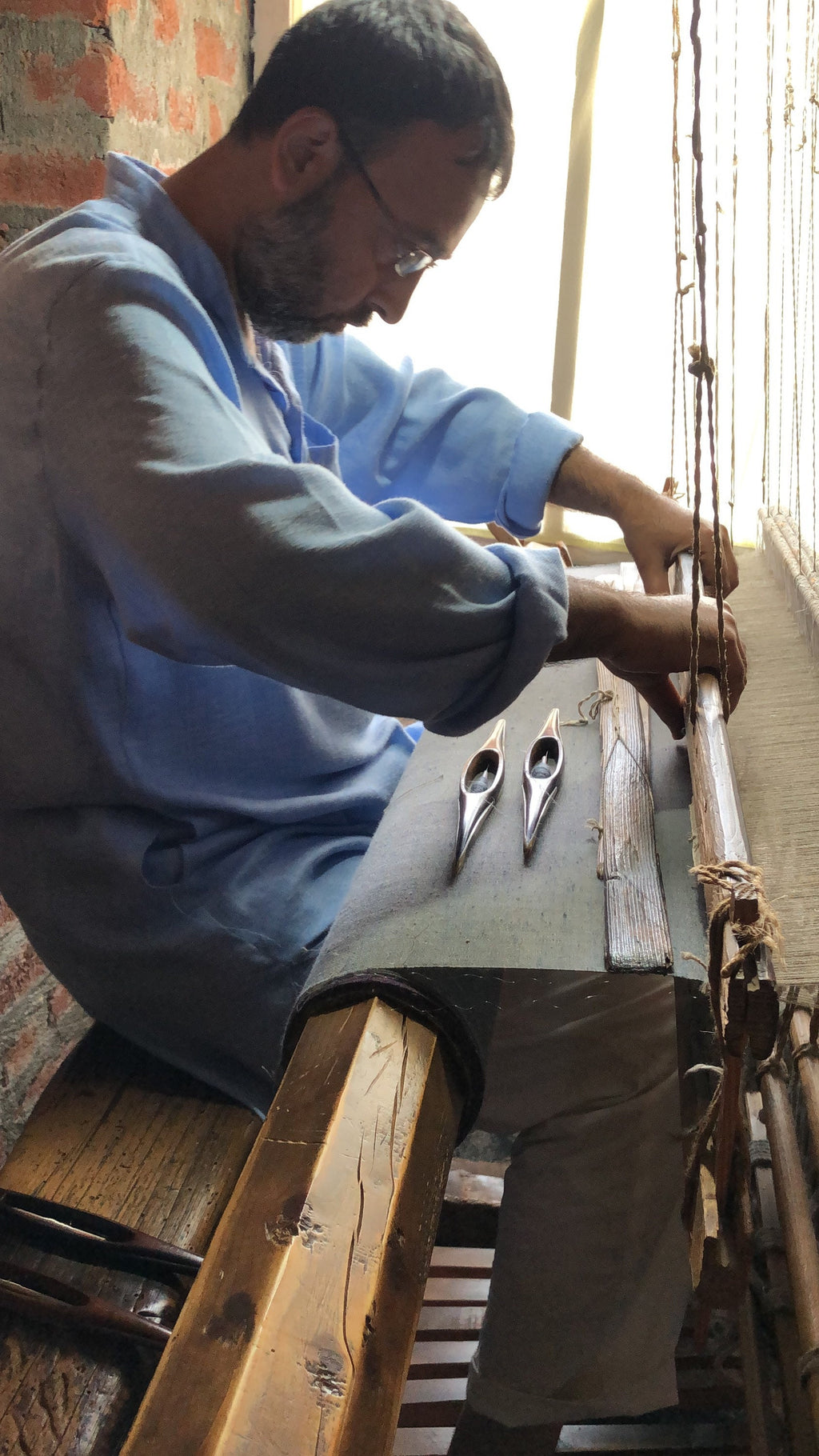 Boxing day Lavender grey and orange rust handwoven reversible  ladakhi real cashmere pashmina shawl wrap - Mehraj Crafts 