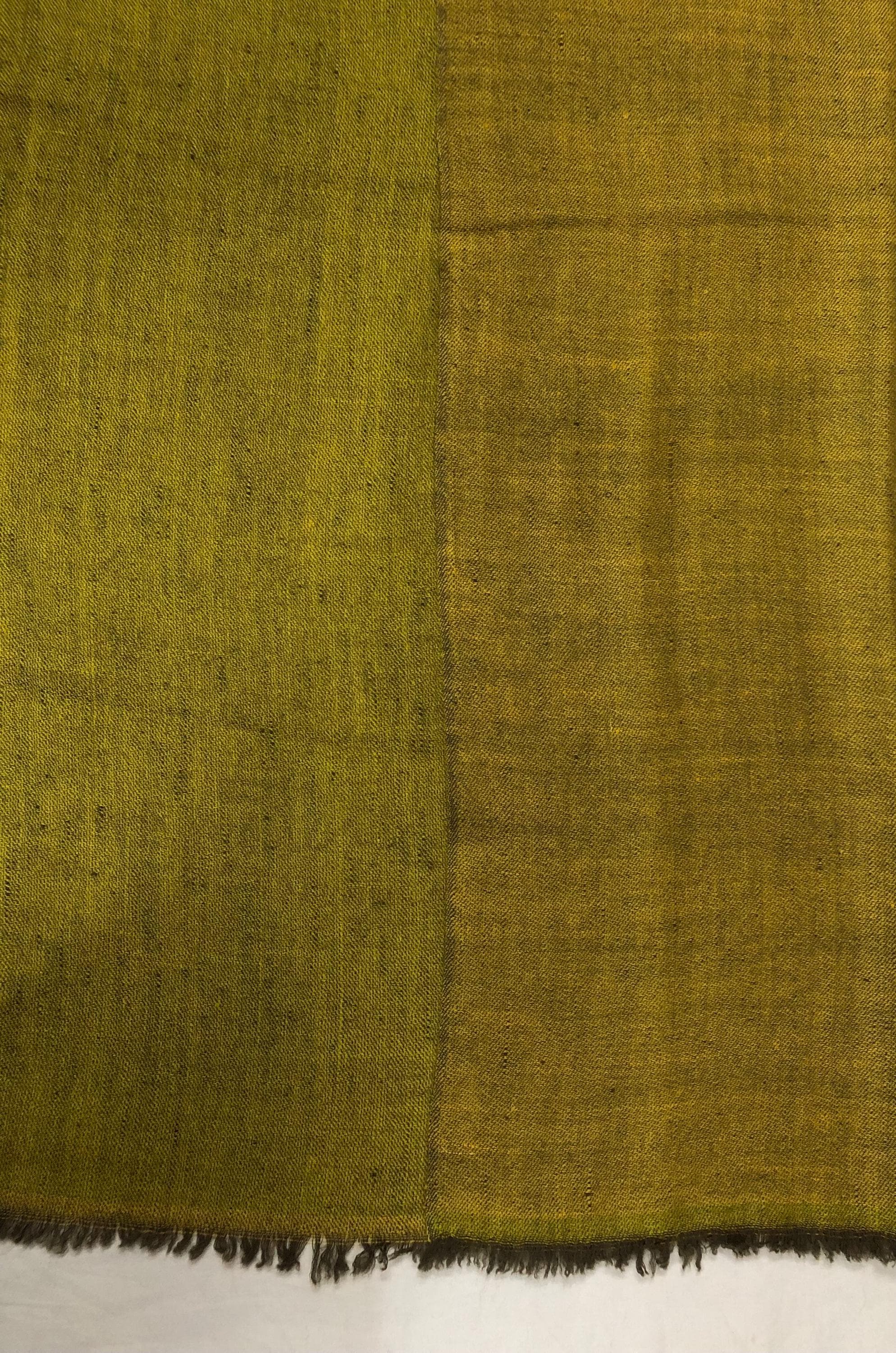 Handmade Olive Cashmere Pashmina Scarf: Reversible Luxury Shawl