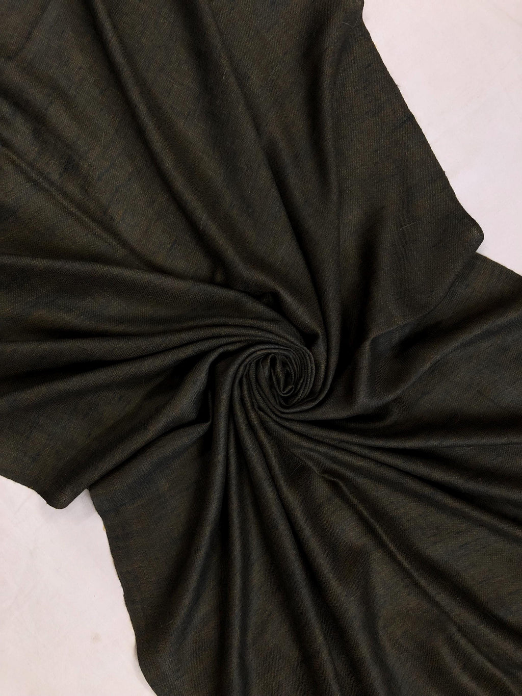 Mustard gold and charcoal grey Reversible Handmade Real Cashmere Pashmina Scarf - Mehraj Crafts 