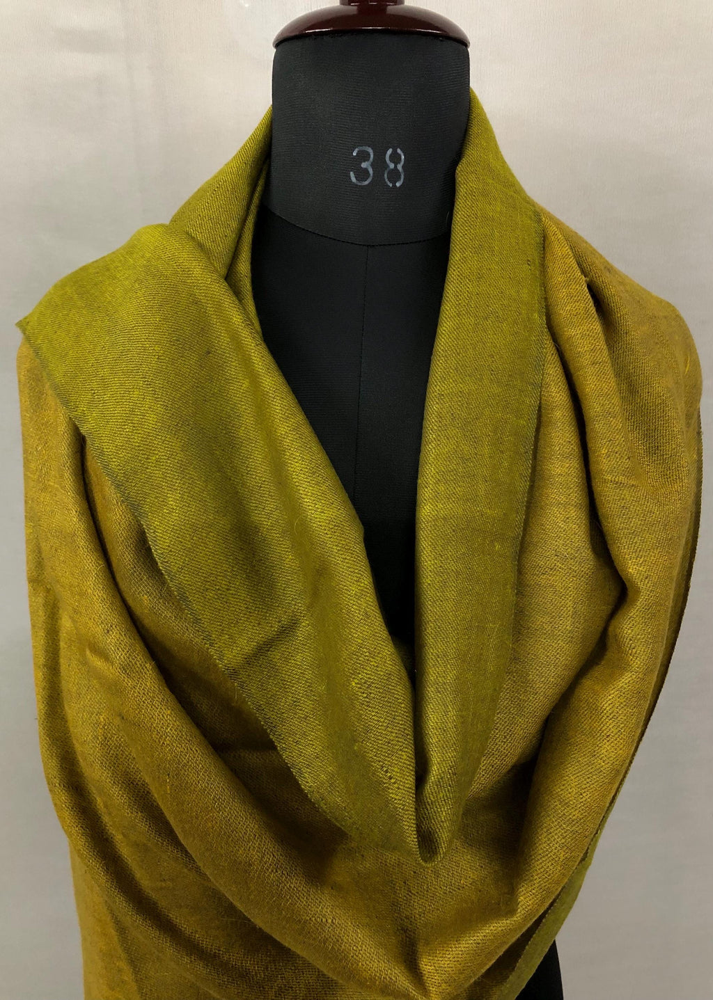 Handmade Olive Cashmere Pashmina Scarf: Reversible Luxury Shawl
