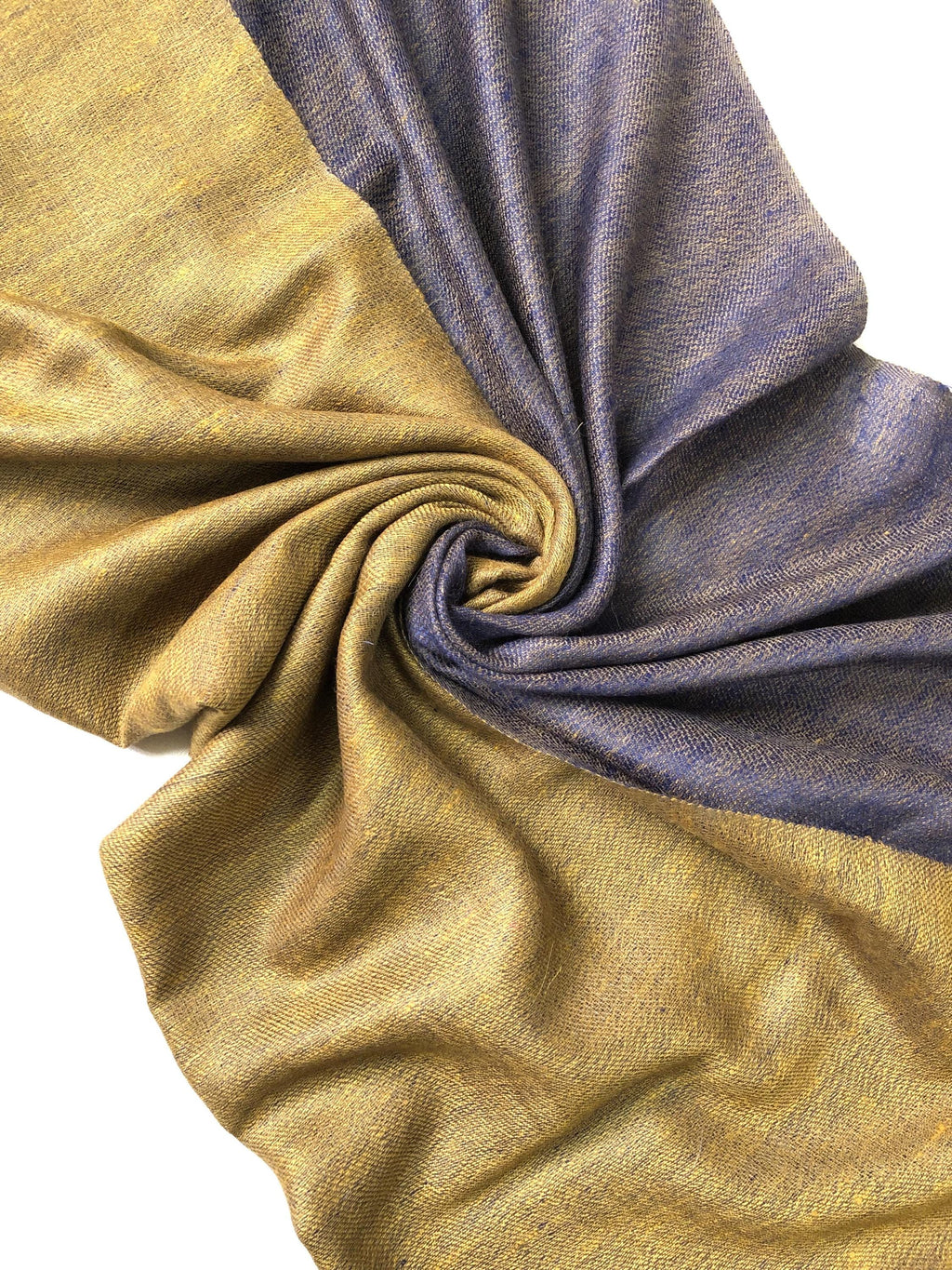 Mustard gold and navy blue reversible handmade pashmina scarf, Bridesmaid Shawl, Wedding favors for guests in bulk, Custom Scarf - Mehraj Crafts 