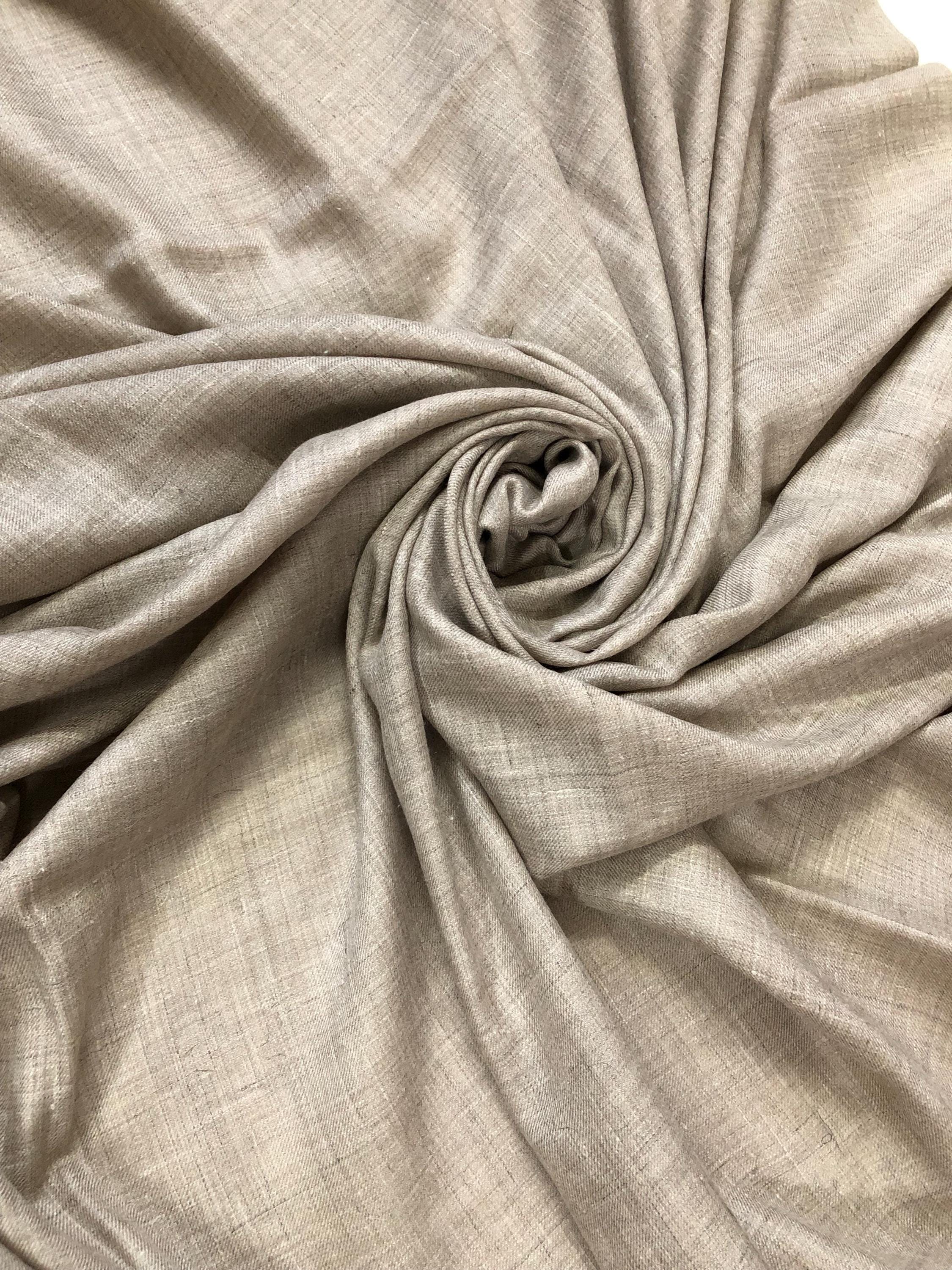 Extra Large Natural Undyed Handmade 100% Pure Ladakhi Hand Woven Cashmere Pashmina Shawl - Mehraj Crafts 