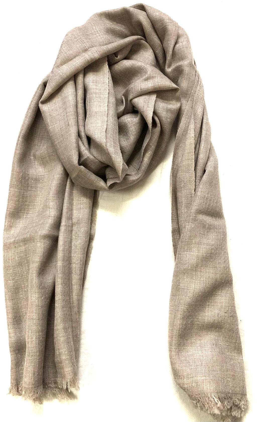 Natural Shade Handmade 100% Pure Ladakhi Hand Woven Cashmere Pashmina Shawl/70X200cms