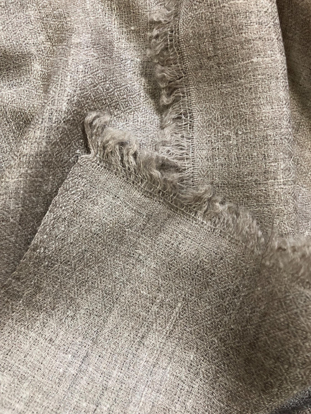 Natural Shade Handmade 100% Pure Ladakhi Hand Woven Cashmere Pashmina Shawl - Mehraj Crafts 