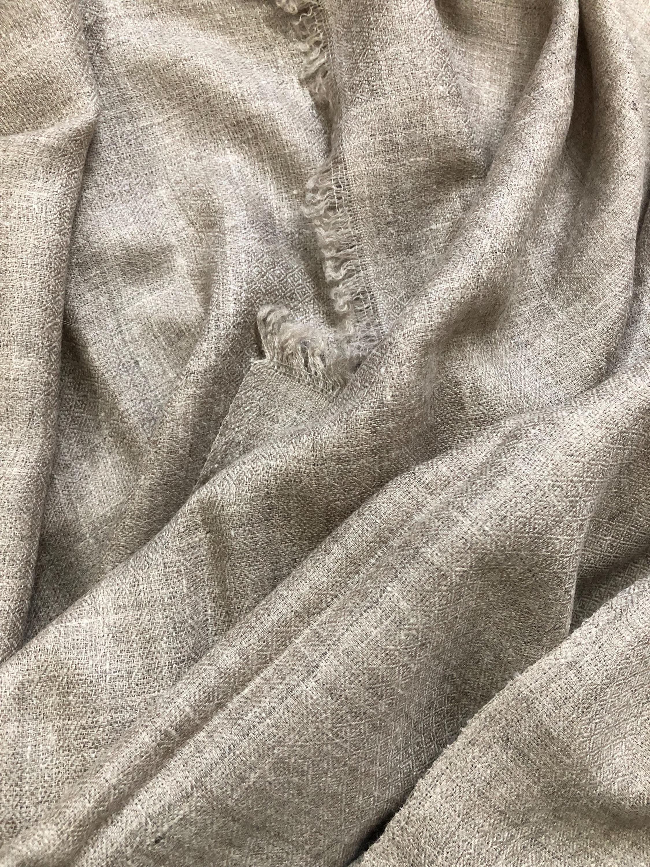 Natural Shade Handmade 100% Pure Ladakhi Hand Woven Cashmere Pashmina Shawl - Mehraj Crafts 