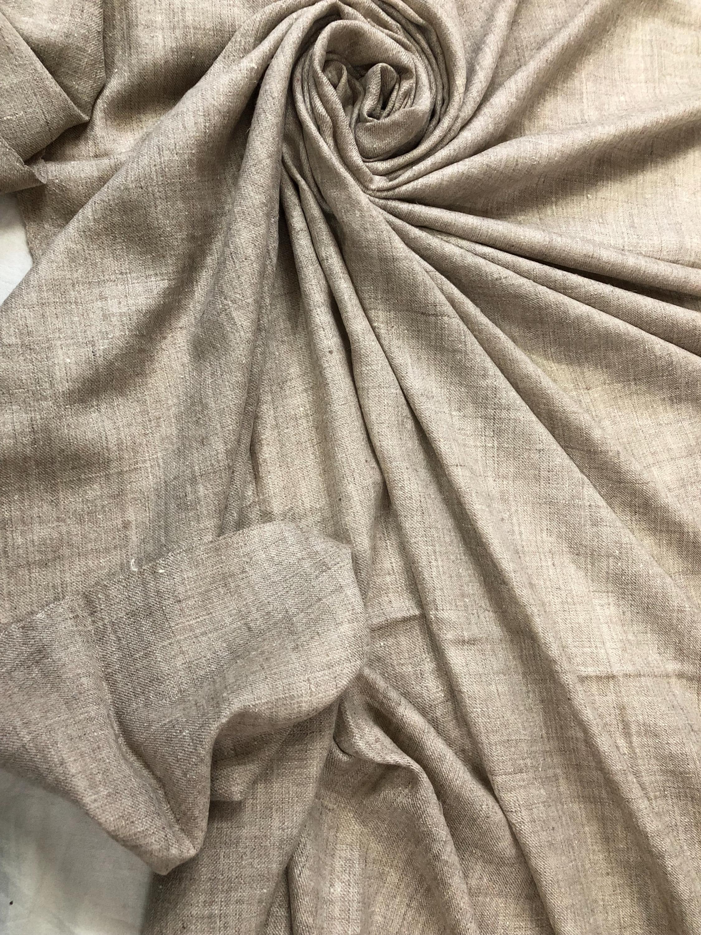 Natural Shade Handmade 100% Pure Ladakhi Hand Woven Cashmere Pashmina Shawl/100X200cms