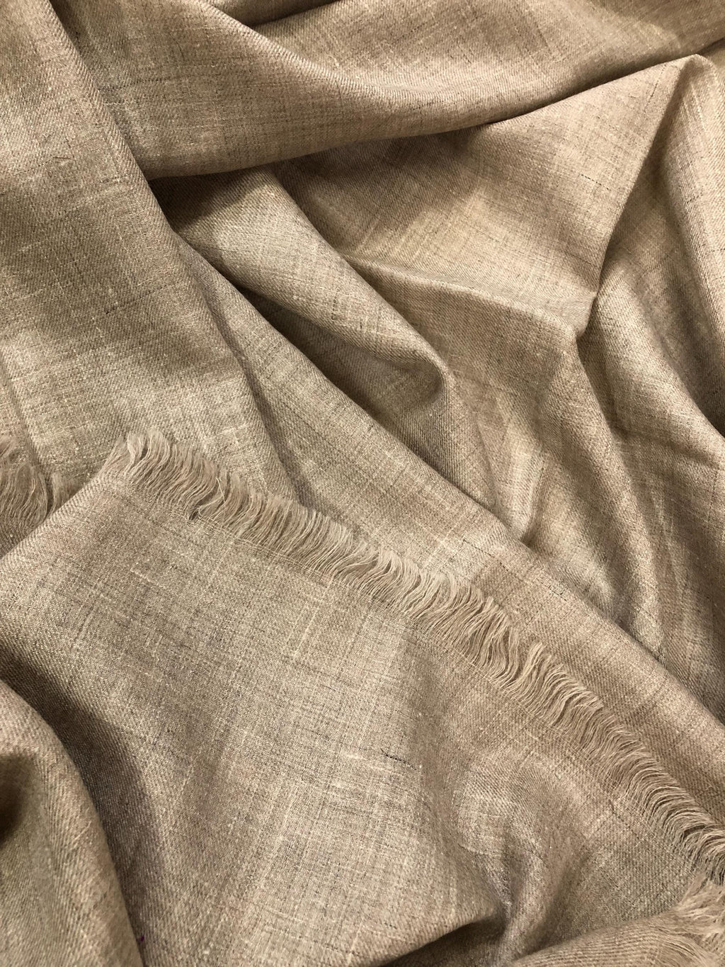Extra Large Natural Undyed Handmade 100% Pure Ladakhi Hand Woven Cashmere Pashmina Shawl - Mehraj Crafts 