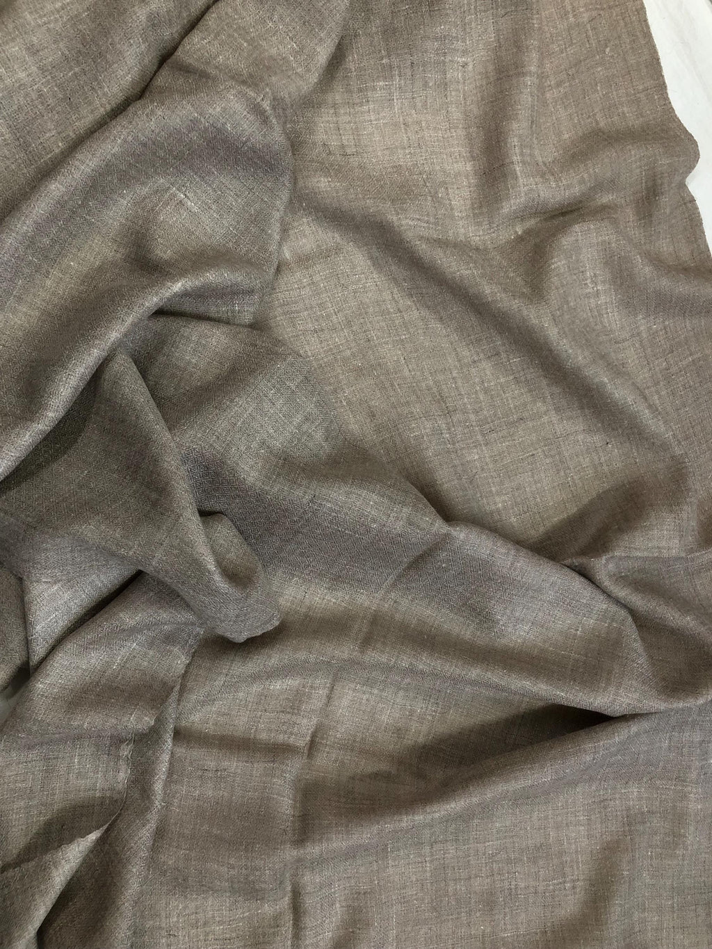 Natural Shade Handmade 100% Pure Ladakhi Hand Woven Cashmere Pashmina Shawl - Mehraj Crafts 