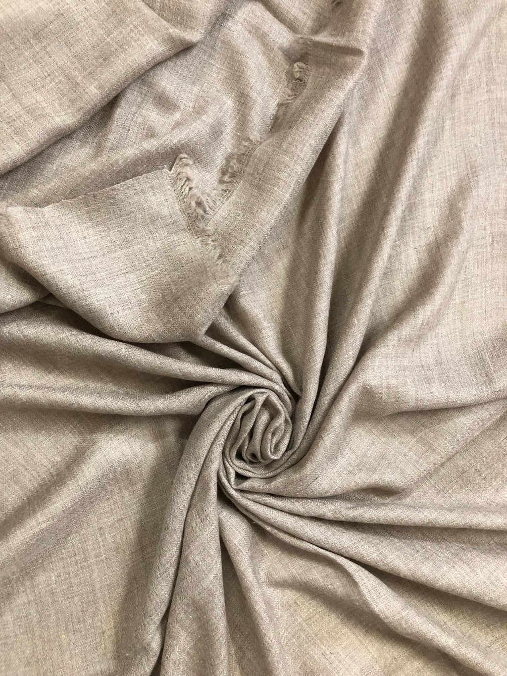 Natural Shade Handmade 100% Pure Ladakhi Hand Woven Cashmere Pashmina Shawl - Mehraj Crafts 